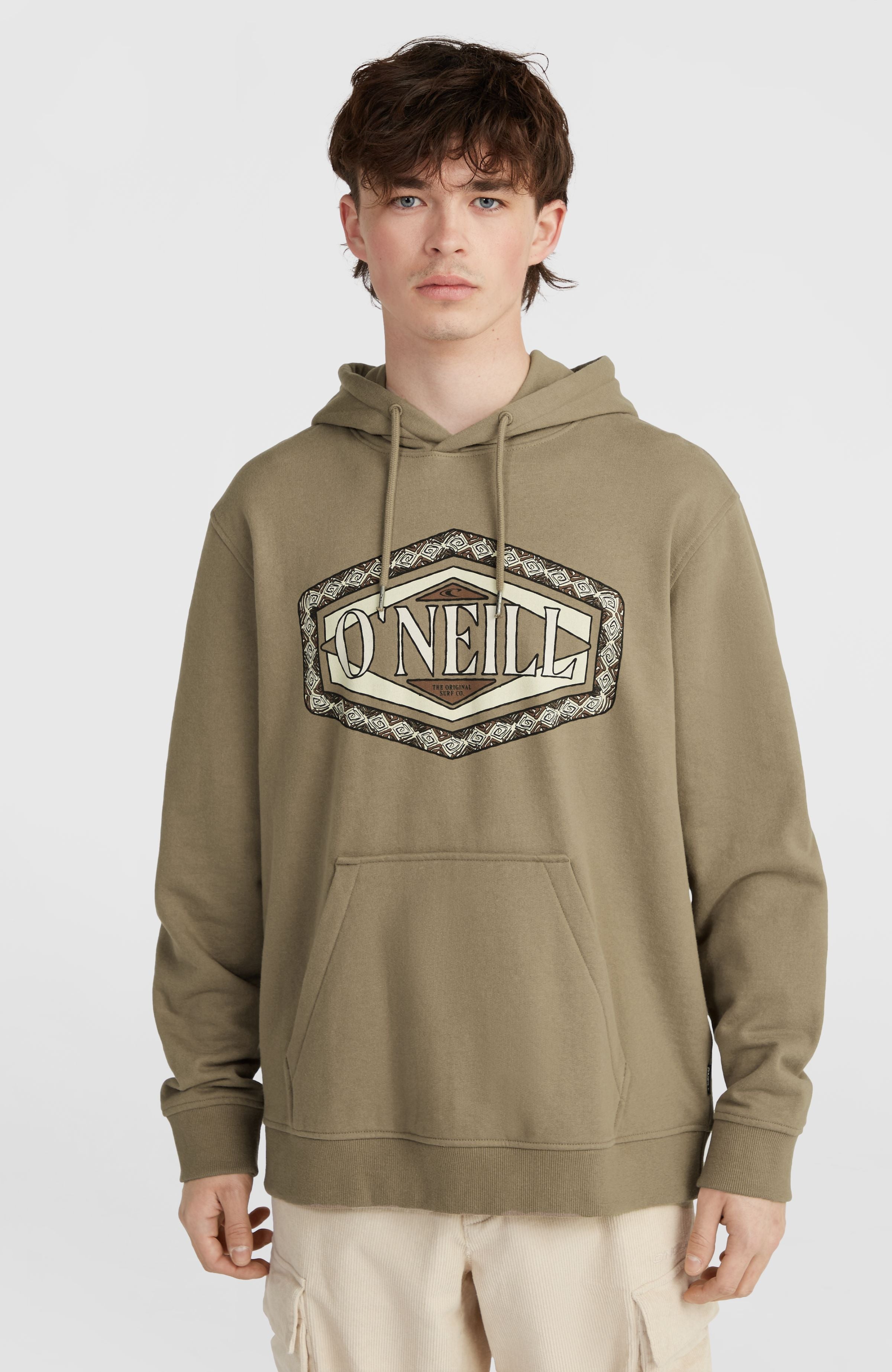 O'Neill Front Print Hoodie Concrete