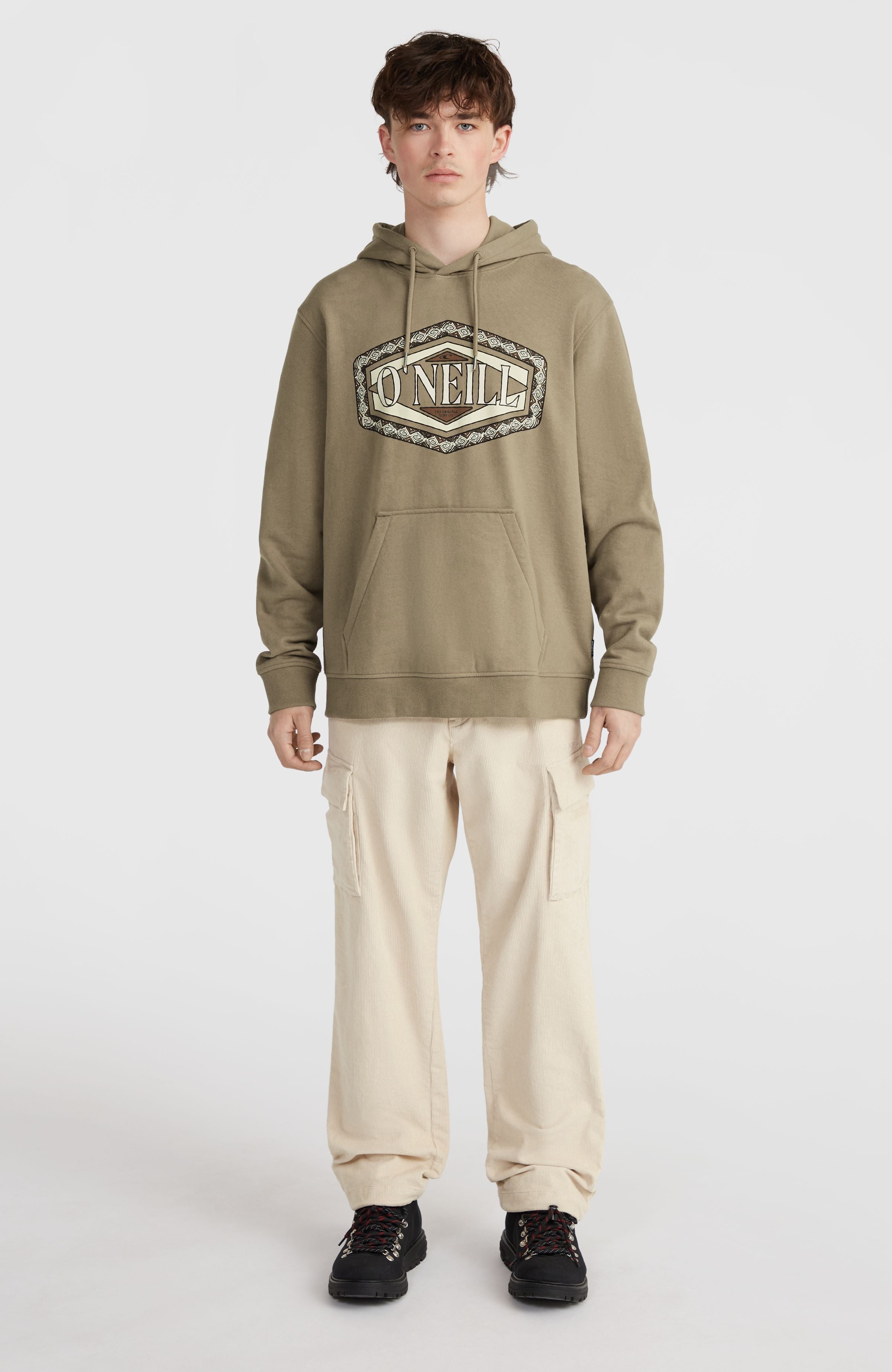 O'Neill Front Print Hoodie Concrete