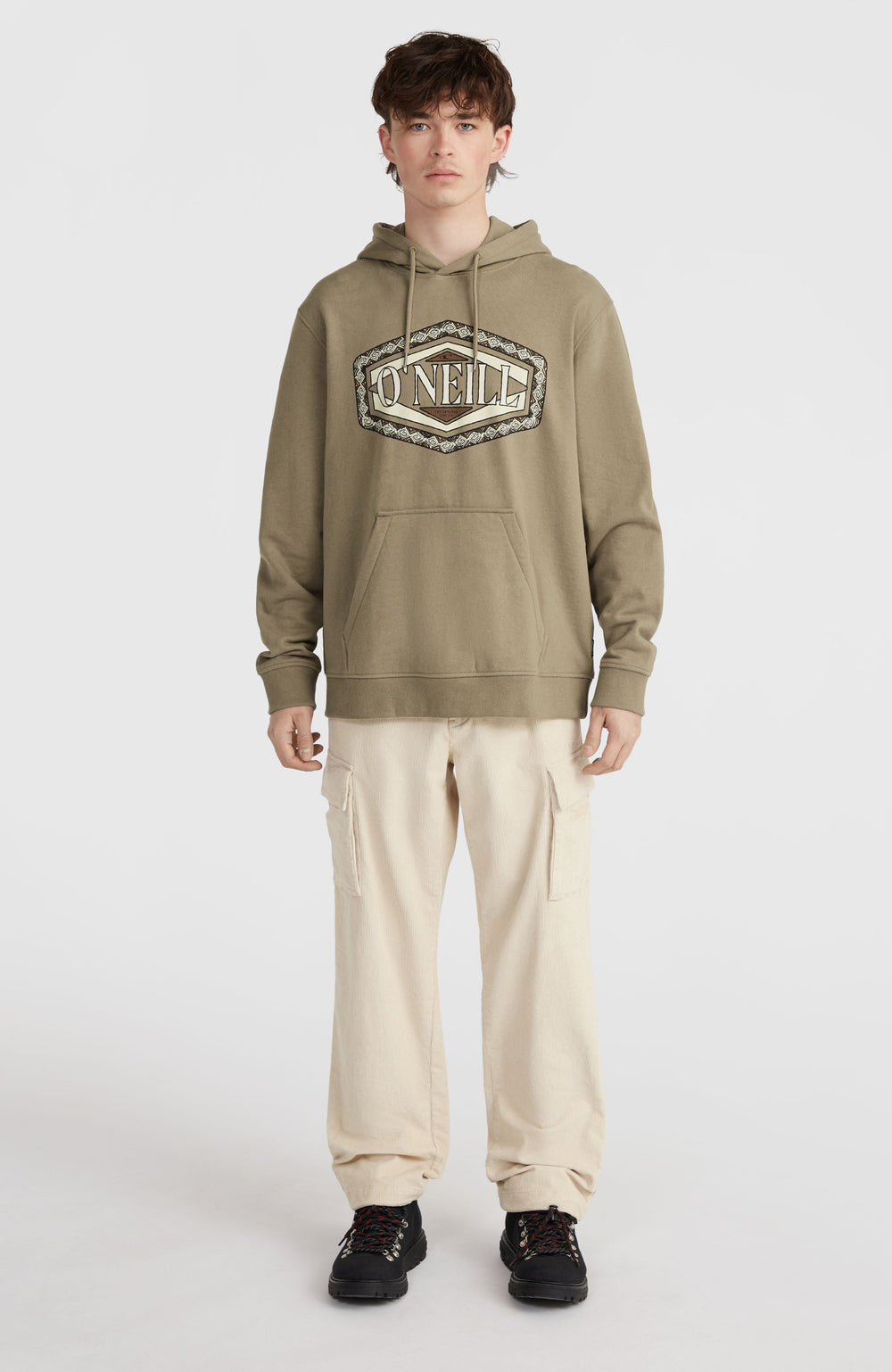 O'Neill Front Print Hoodie Concrete