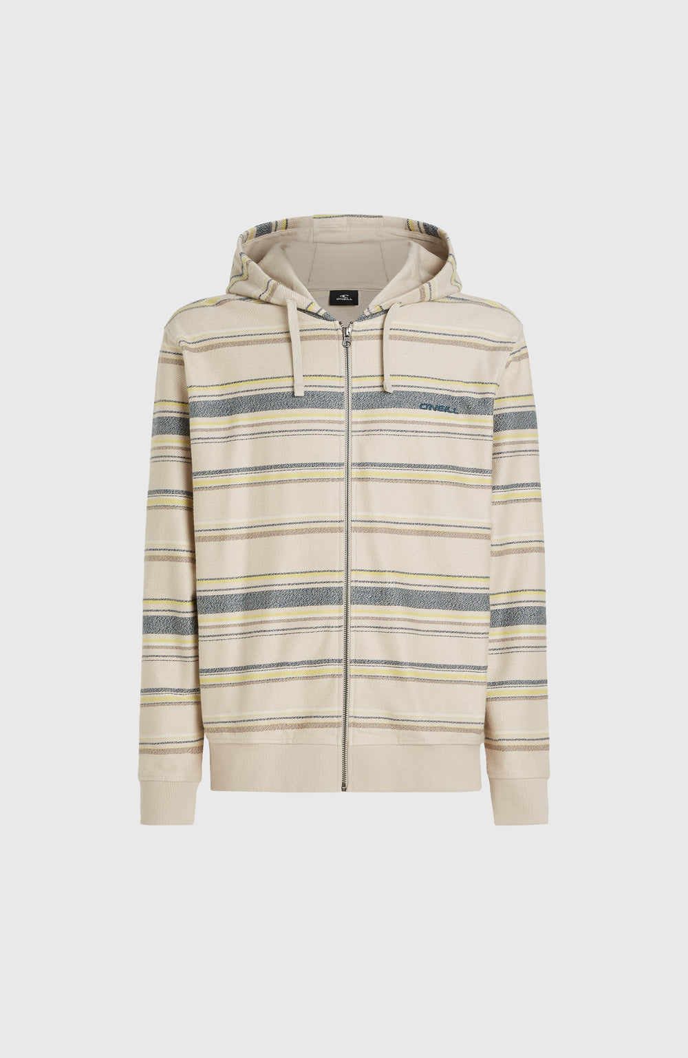 Bavaro Full-Zip Hoodie Grey Vintage Stripe