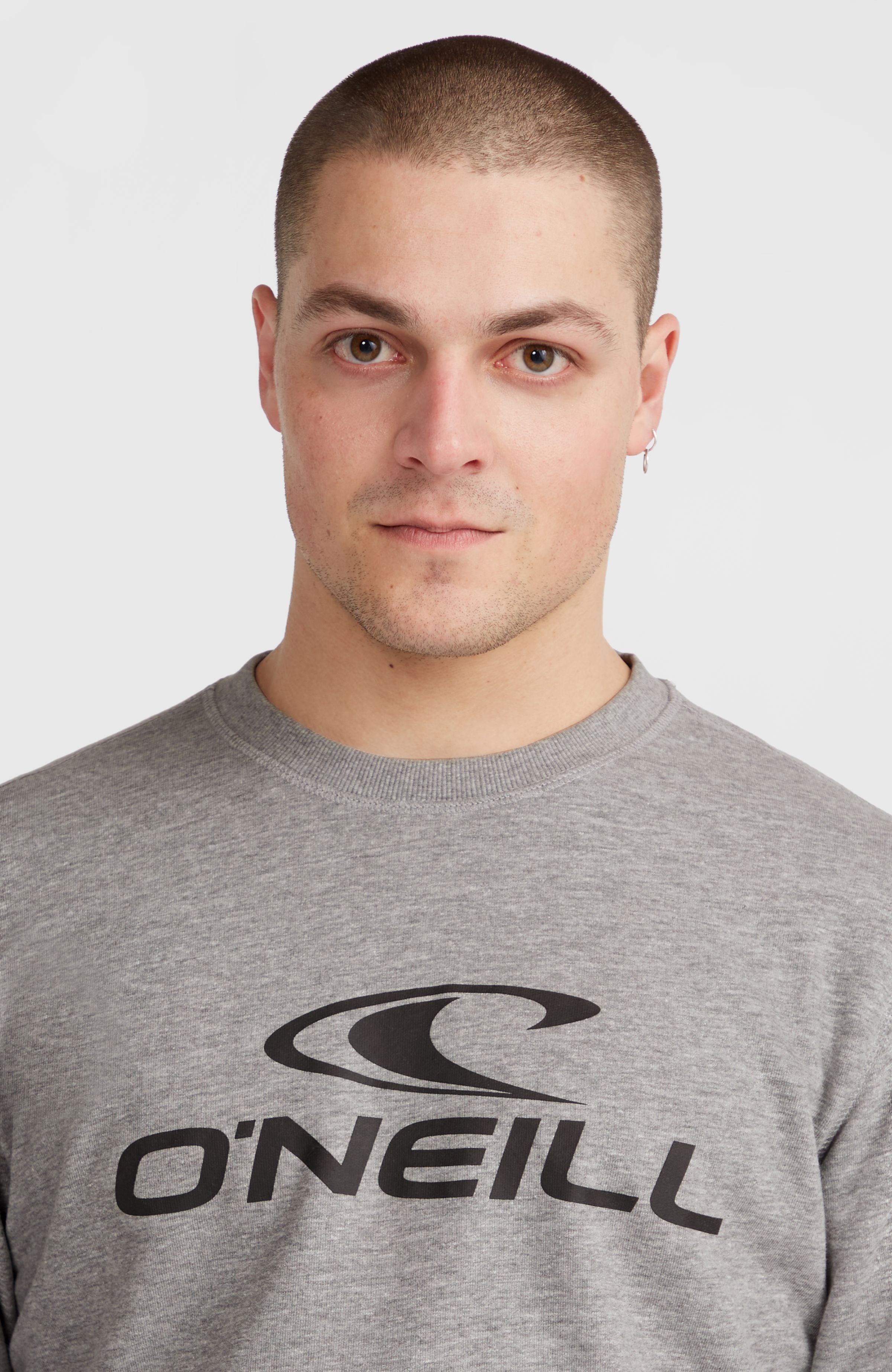 O'Neill Logo Crew Sweatshirt Silver Melee