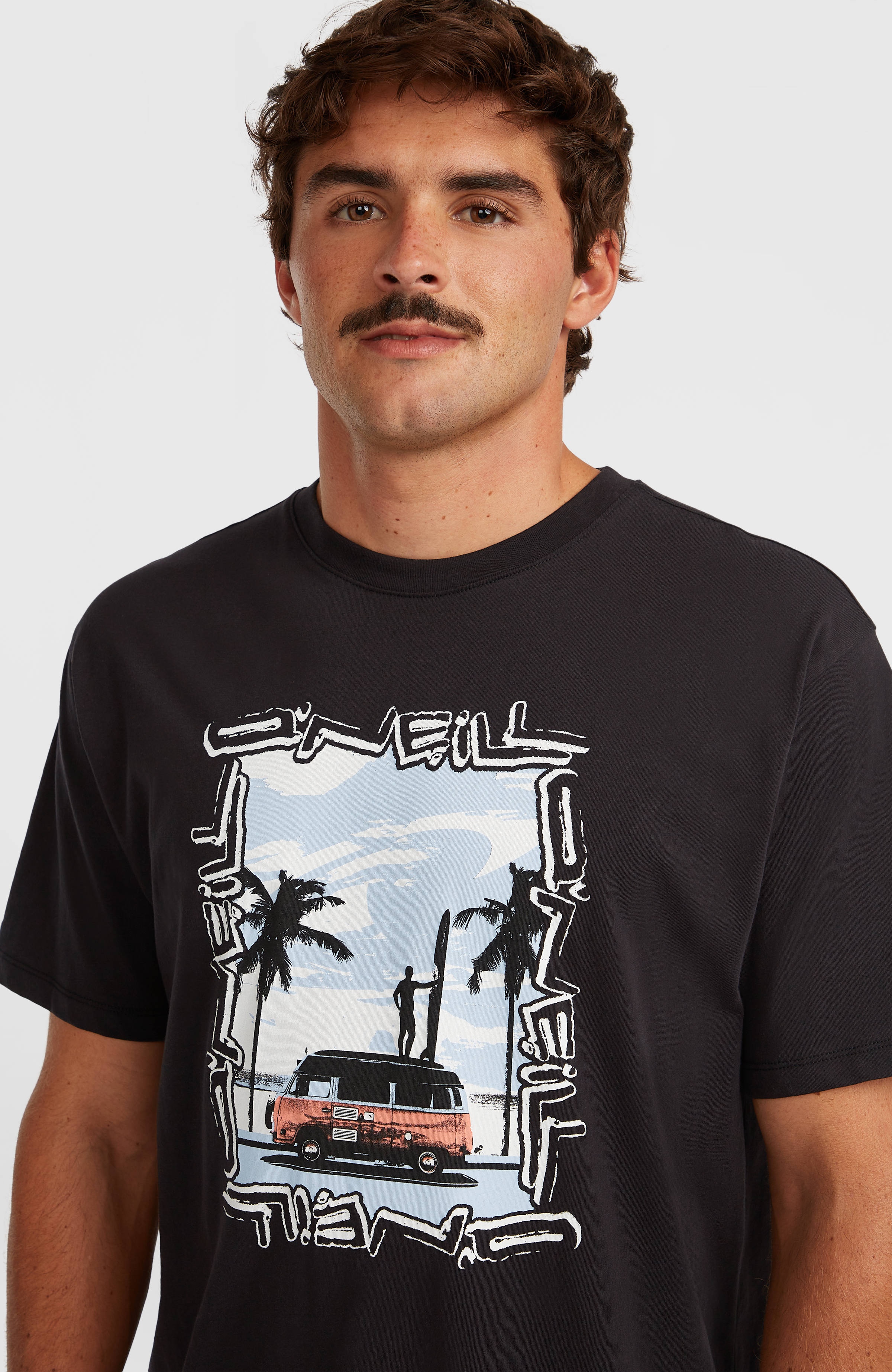 Photo Front Print T-Shirt Black Out