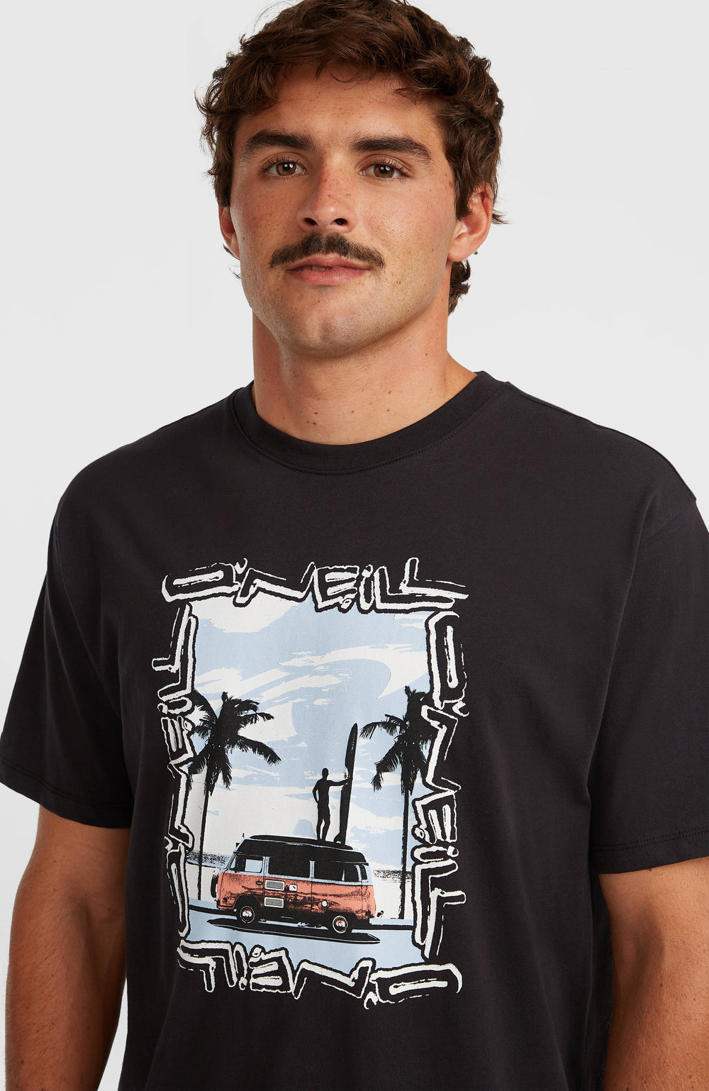 Photo Front Print T-Shirt Black Out