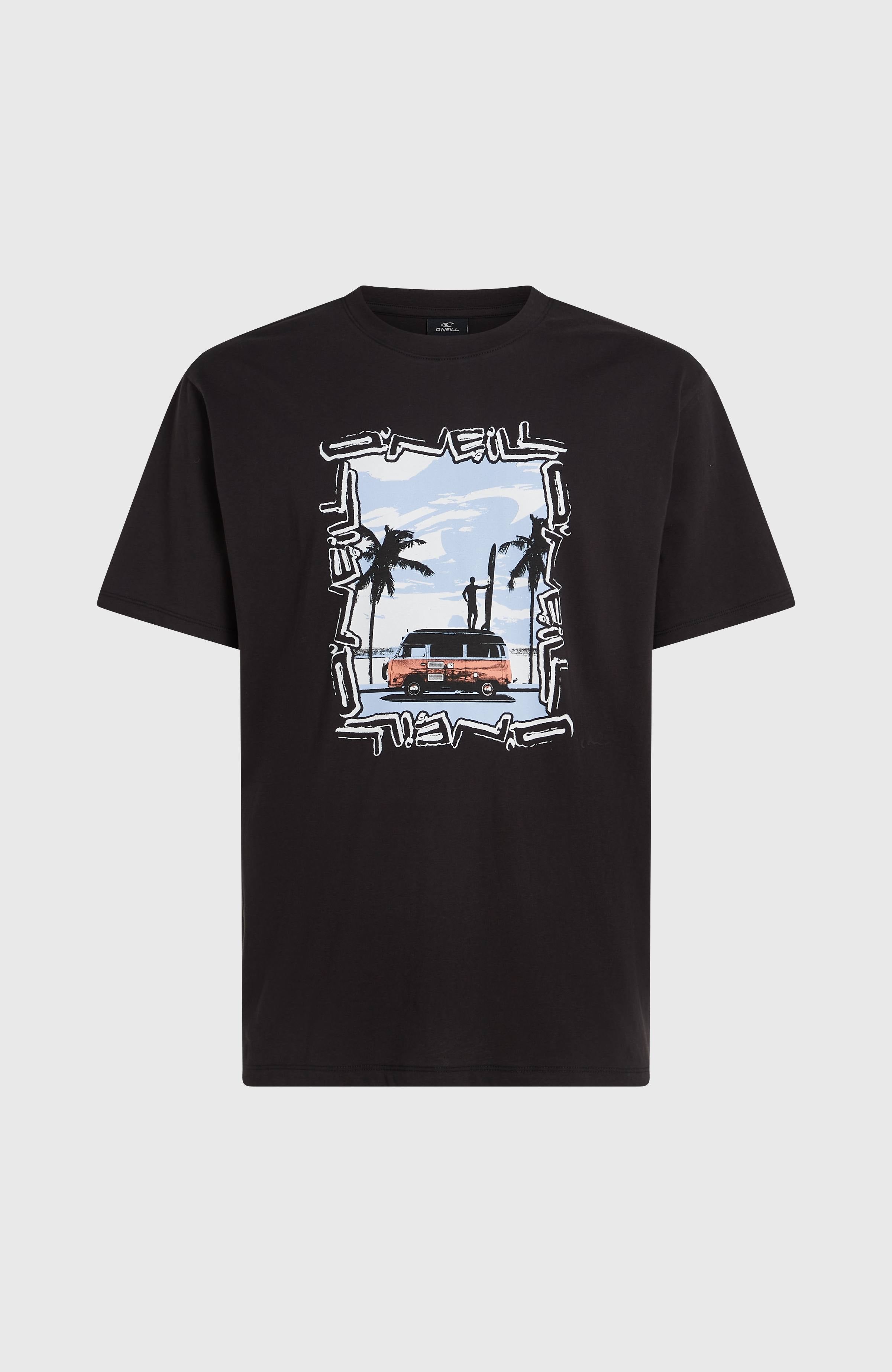 Photo Front Print T-Shirt Black Out