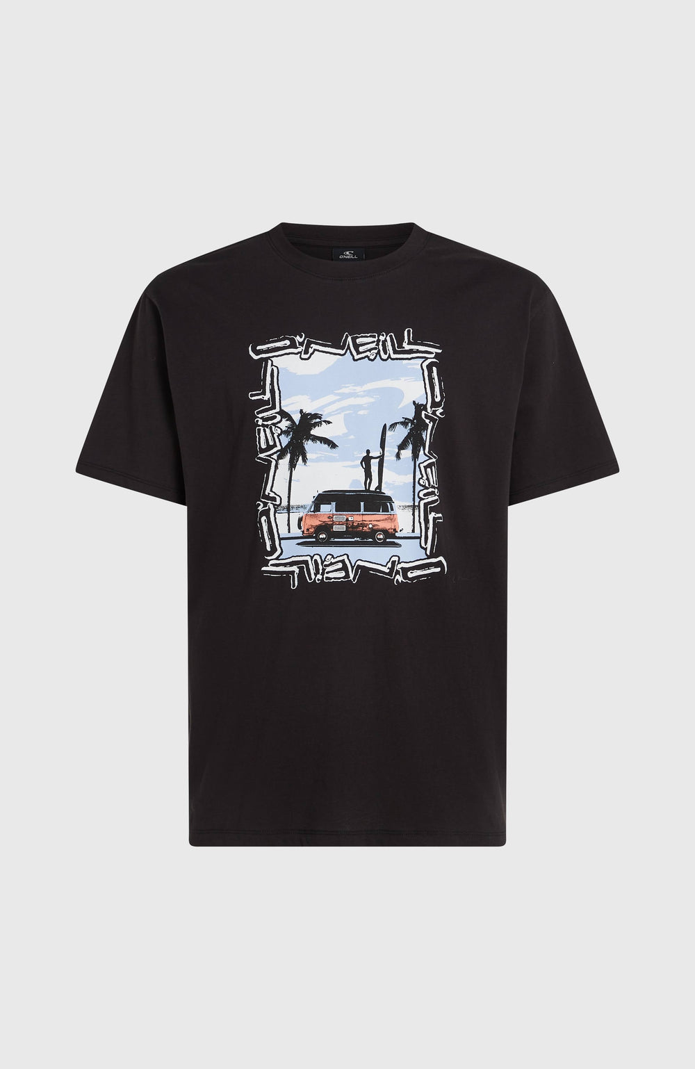 Photo Front Print T-Shirt Black Out