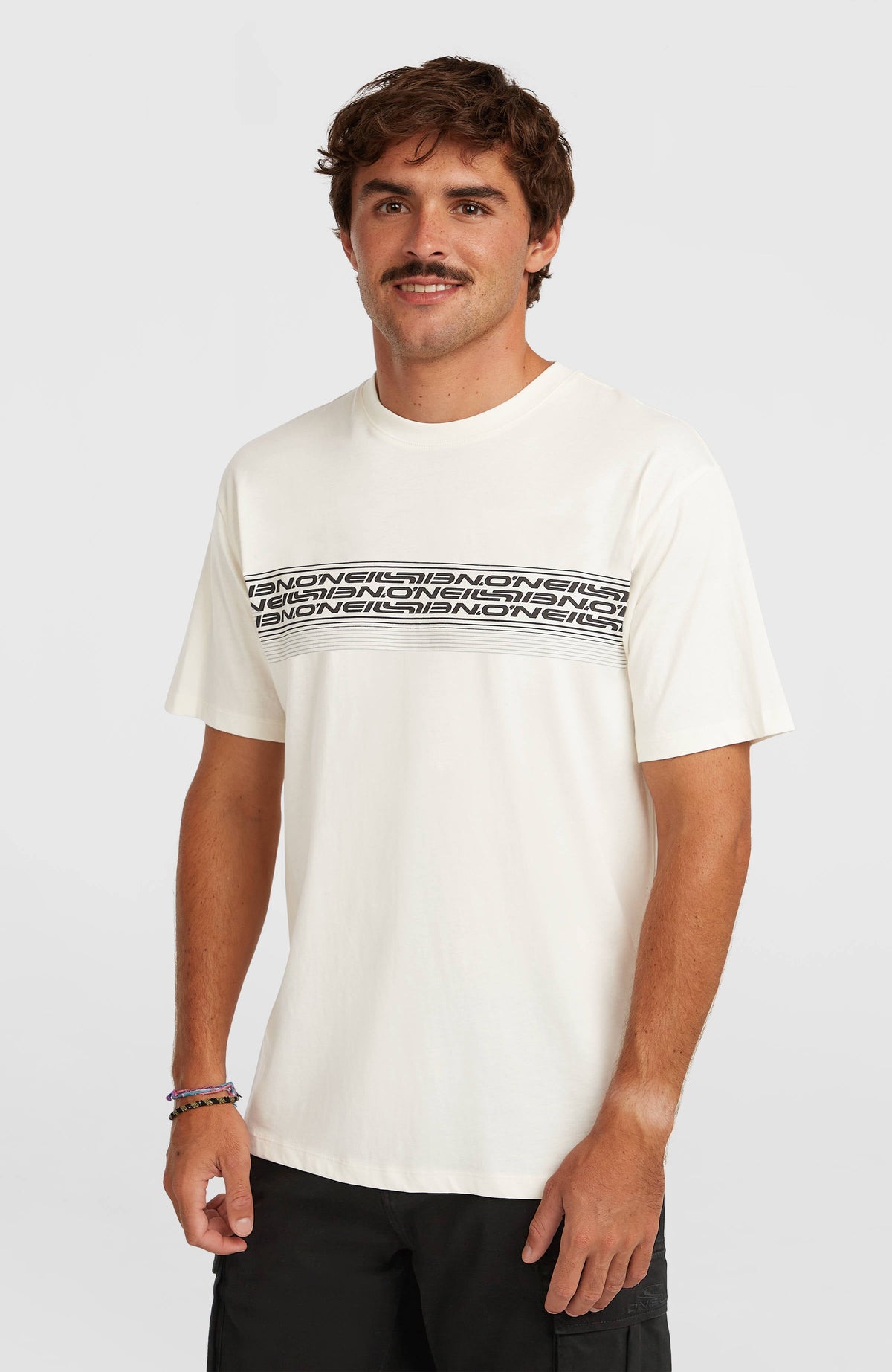 O’Neill Logo Stripe T-Shirt Snow White