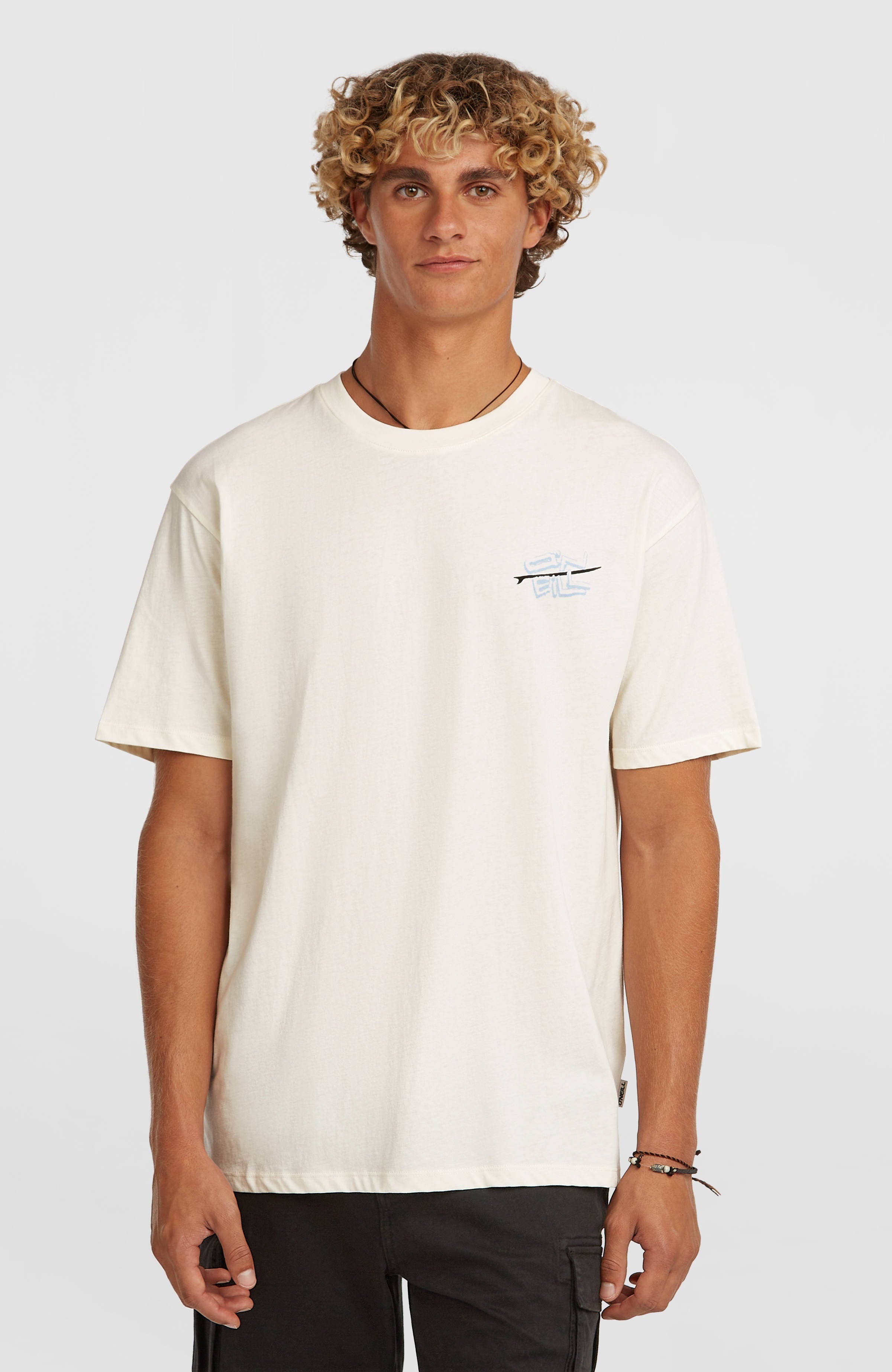 O’Neill Retro Back Print T-Shirt Snow White