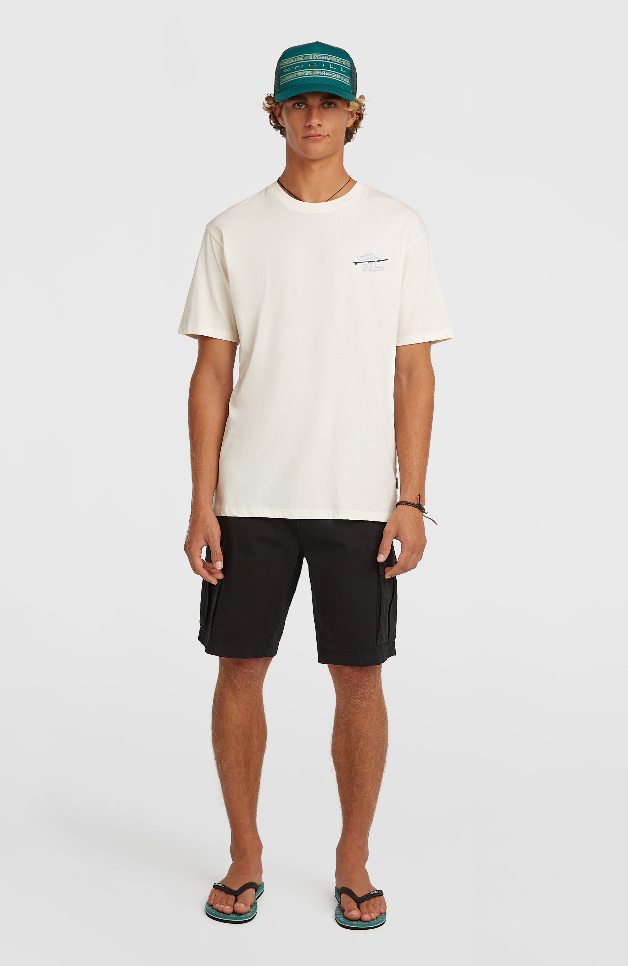 O’Neill Retro Back Print T-Shirt Snow White