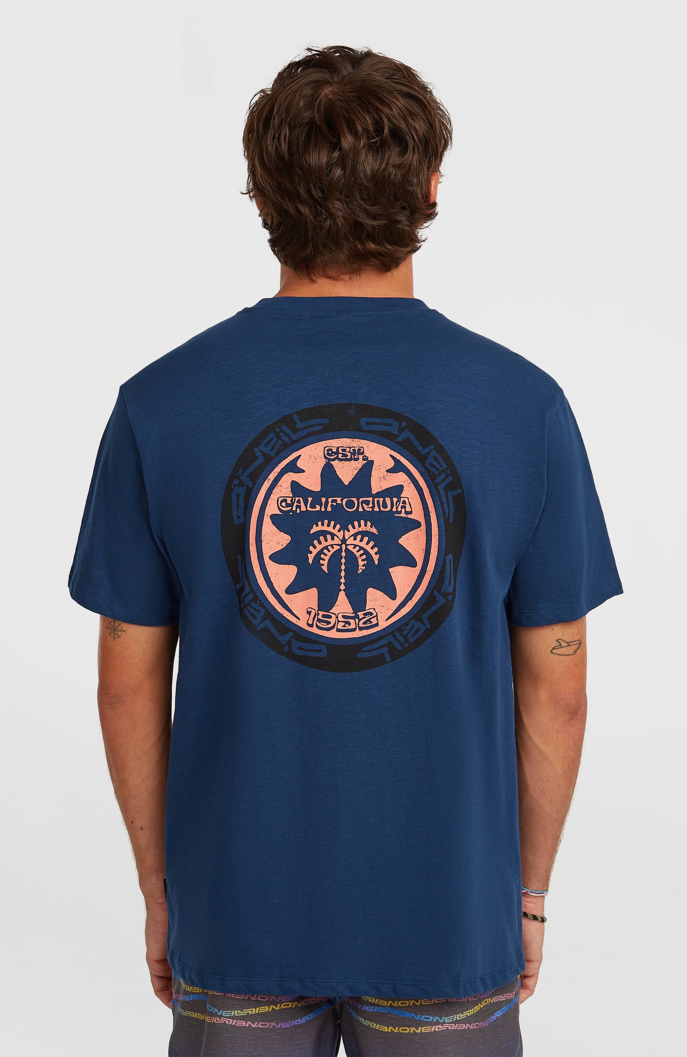 O’Neill Slub Back Print T-Shirt English Evening