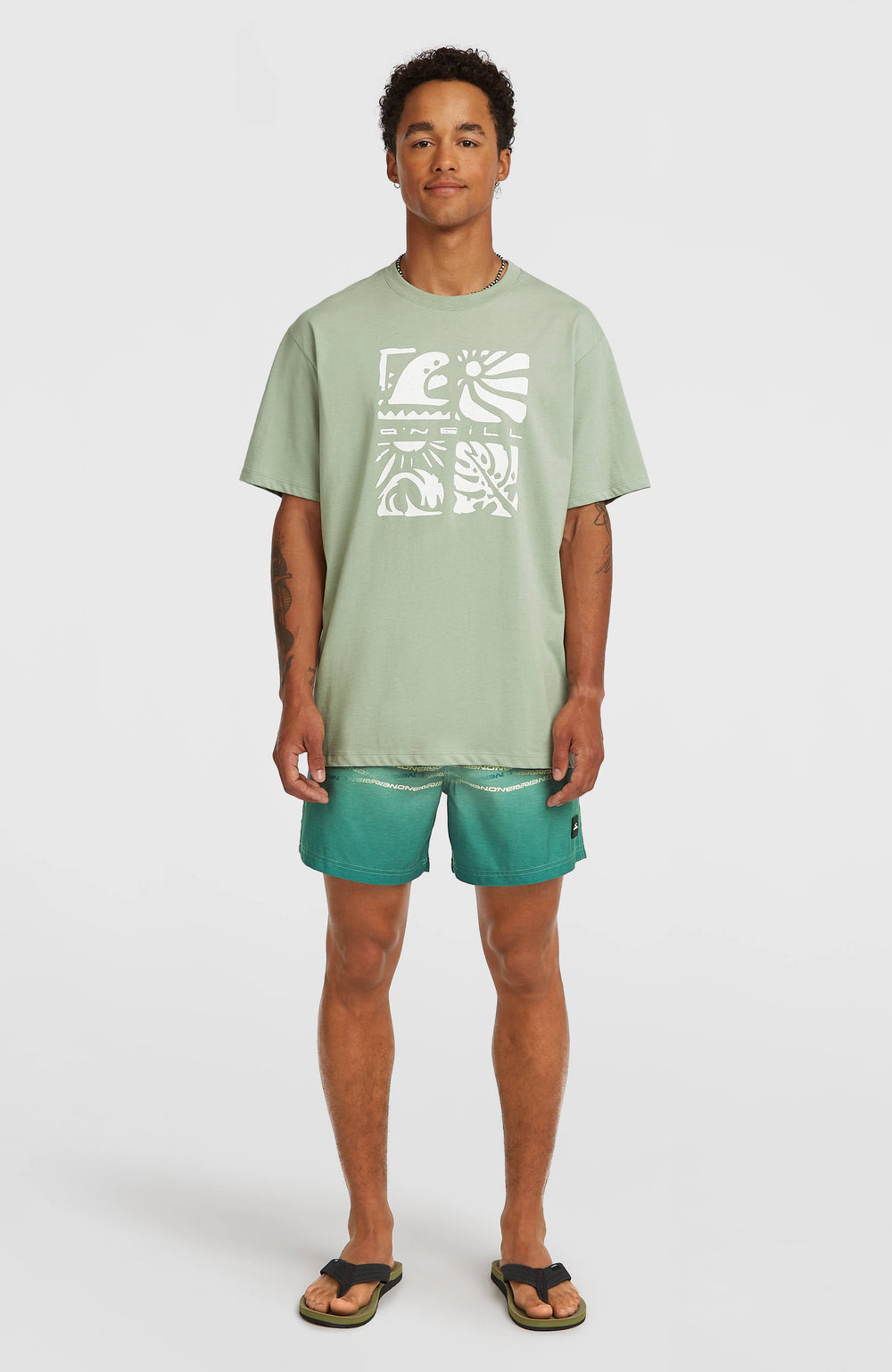O’Neill Melange Front Print T-Shirt Marble Arch