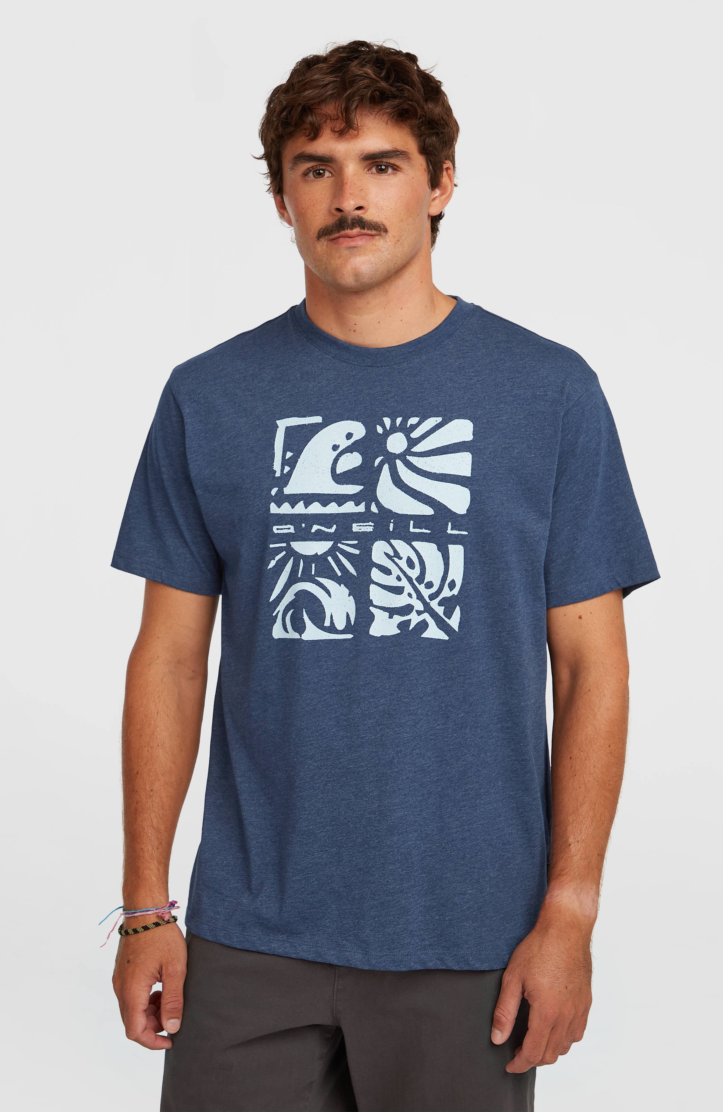 O’Neill Melange Front Print T-Shirt English Evening