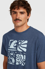 O’Neill Melange Front Print T-Shirt English Evening
