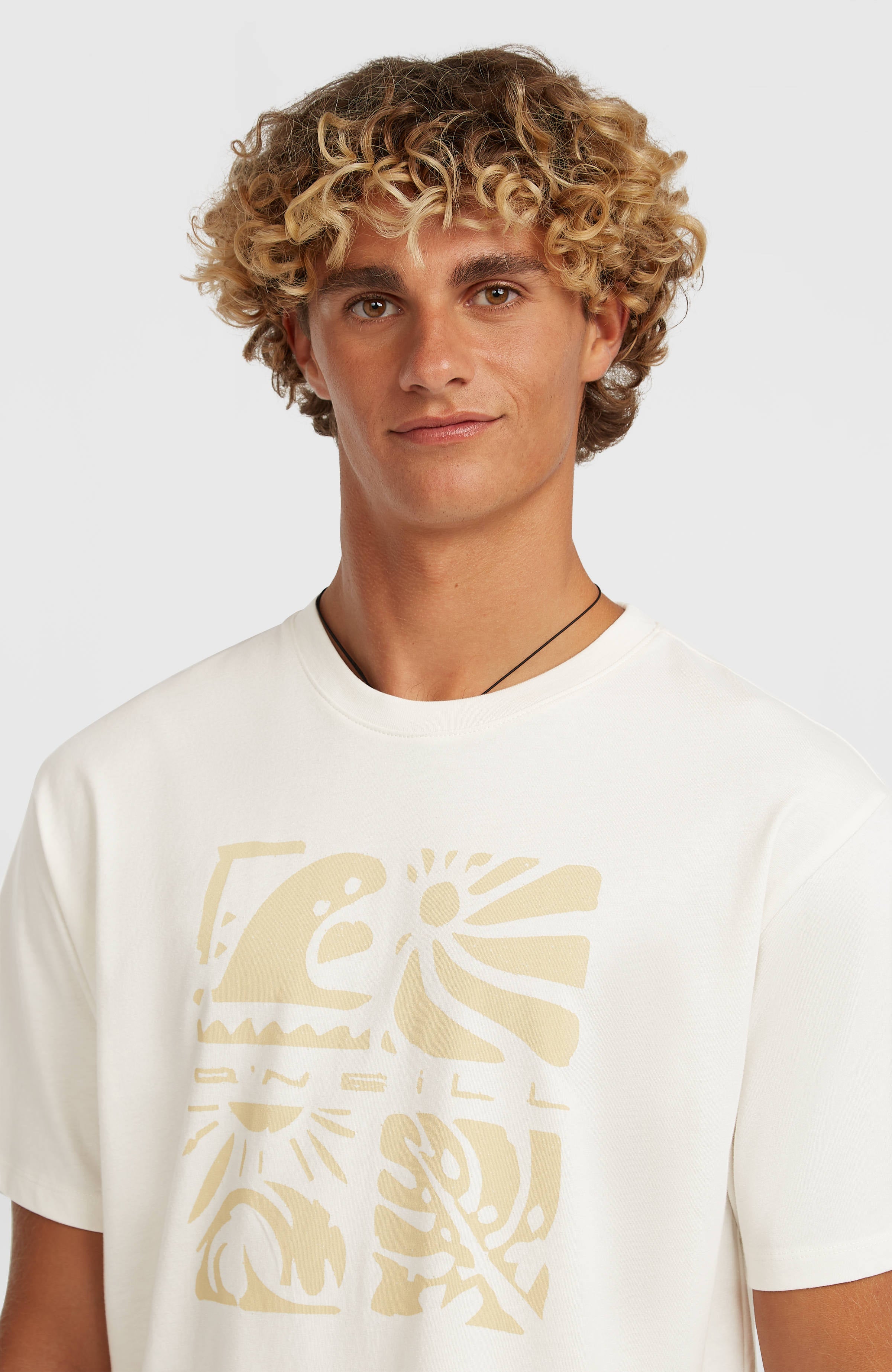 O’Neill Melange Front Print T-Shirt Snow White