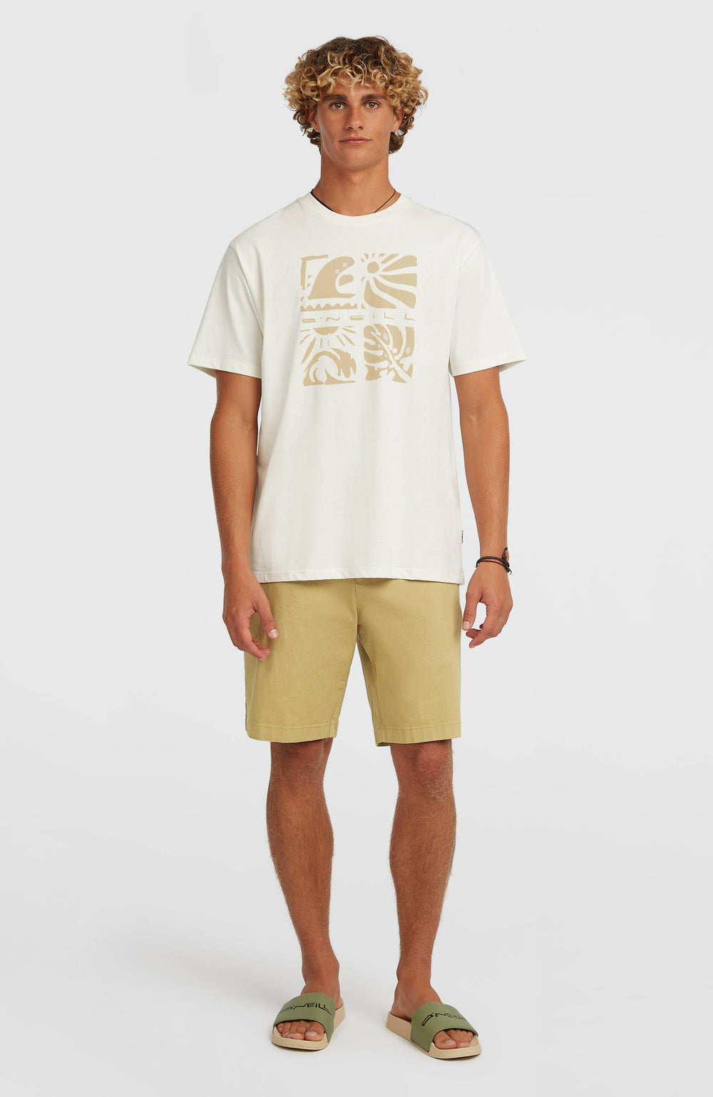 O’Neill Melange Front Print T-Shirt Snow White