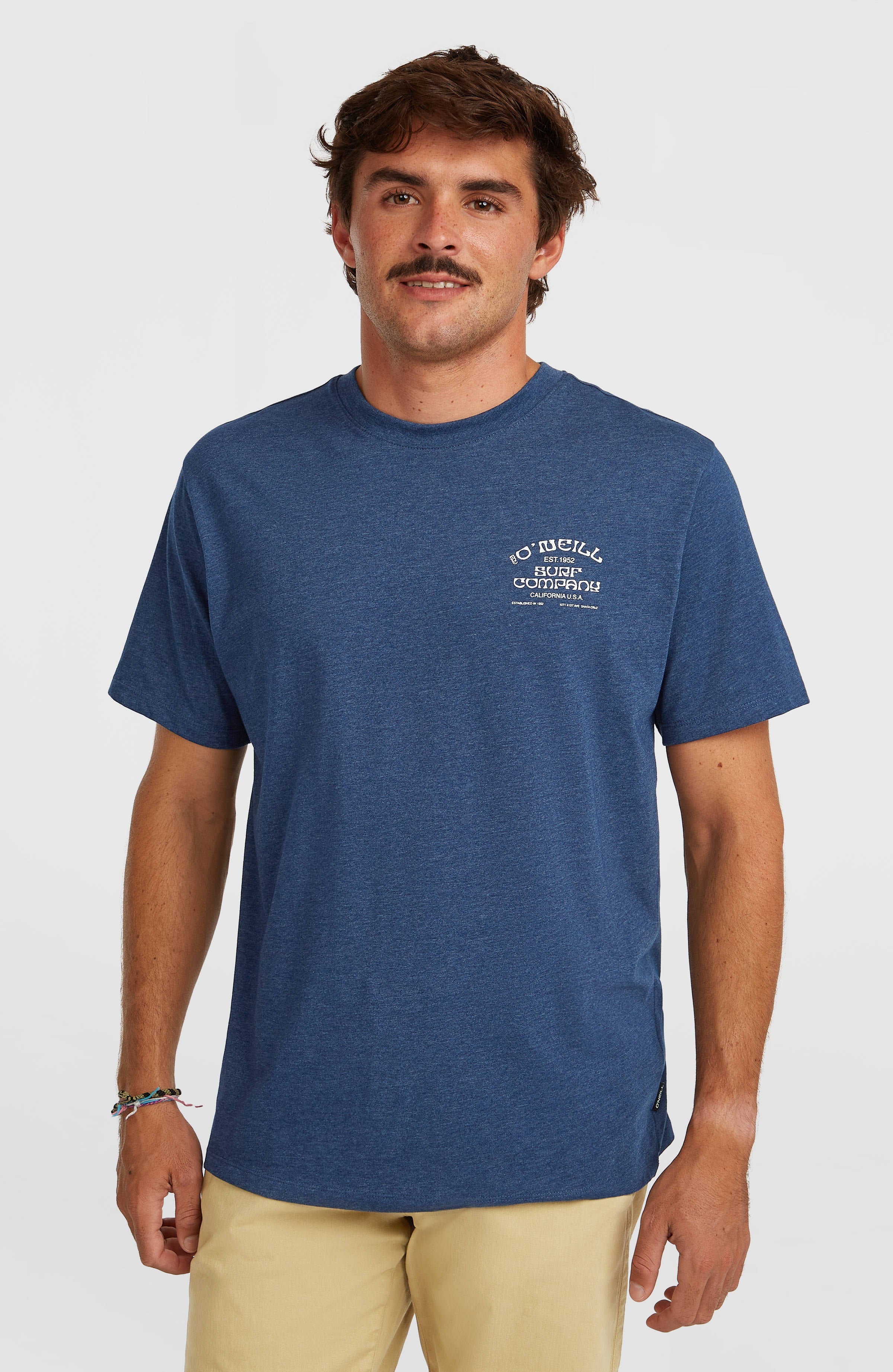 Melange Chest Print T-Shirt English Evening