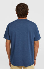 Melange Chest Print T-Shirt English Evening