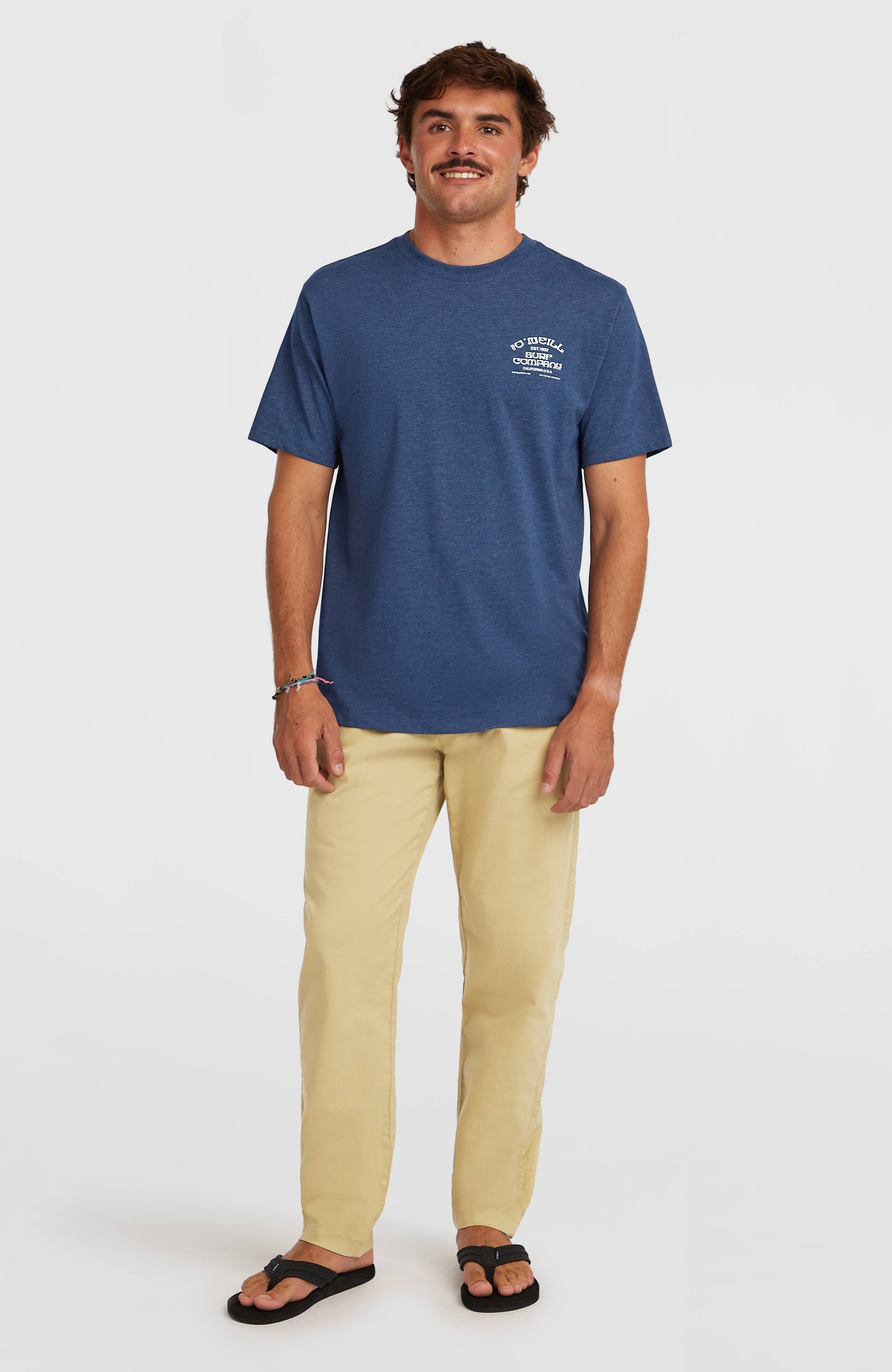 Melange Chest Print T-Shirt English Evening