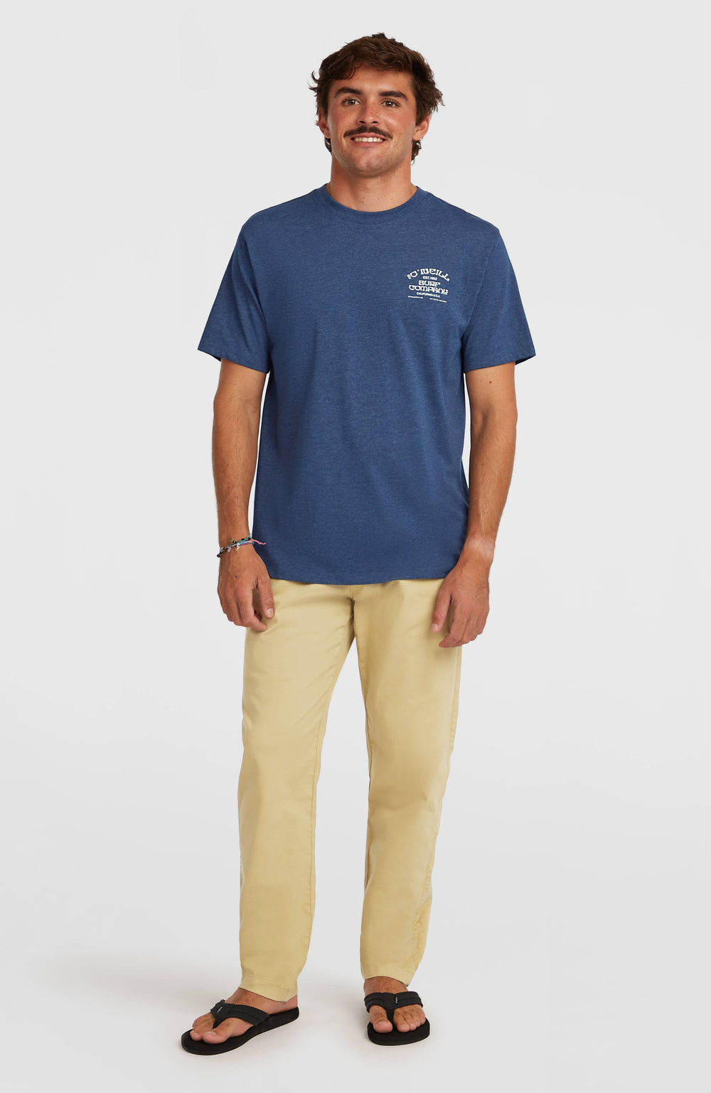 Melange Chest Print T-Shirt English Evening