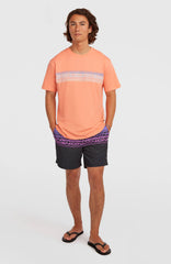 O’Neill Logo Stripe T-Shirt Funky Peach