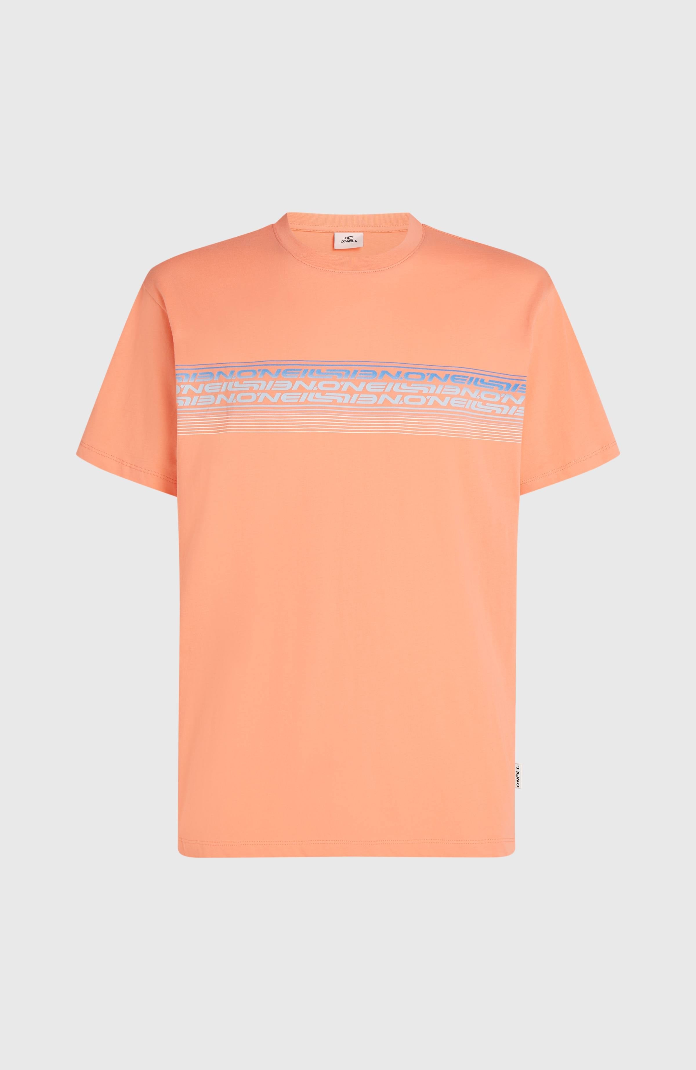 O’Neill Logo Stripe T-Shirt Funky Peach