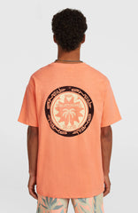 O’Neill Slub Back Print T-Shirt Funky Peach