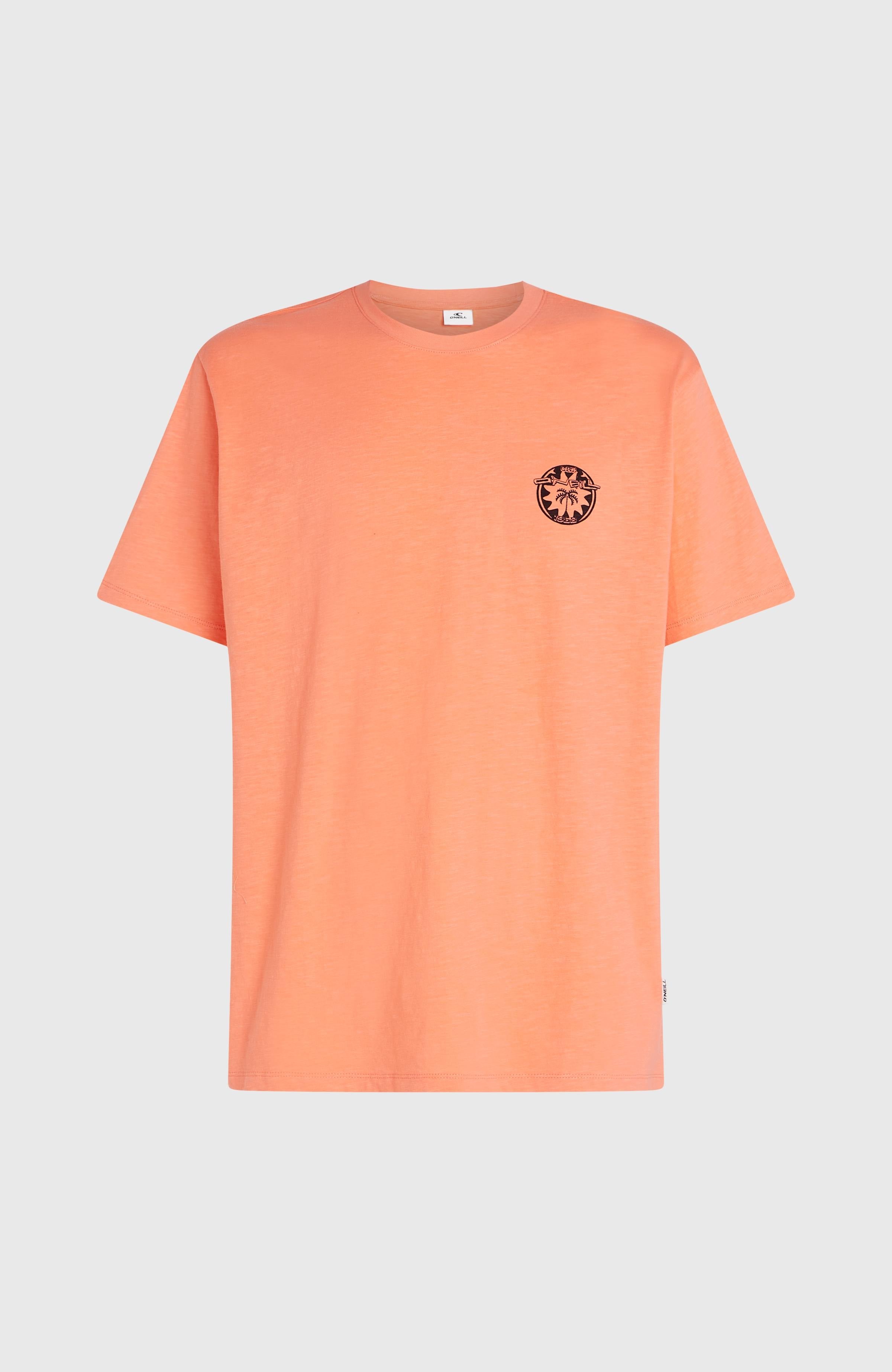 O’Neill Slub Back Print T-Shirt Funky Peach