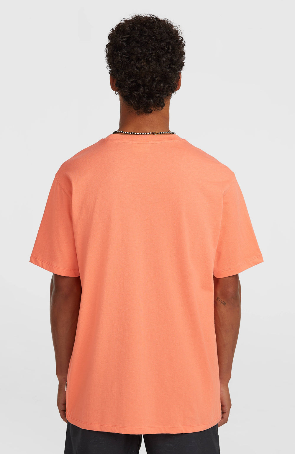 Melange Chest Print T-Shirt Funky Peach