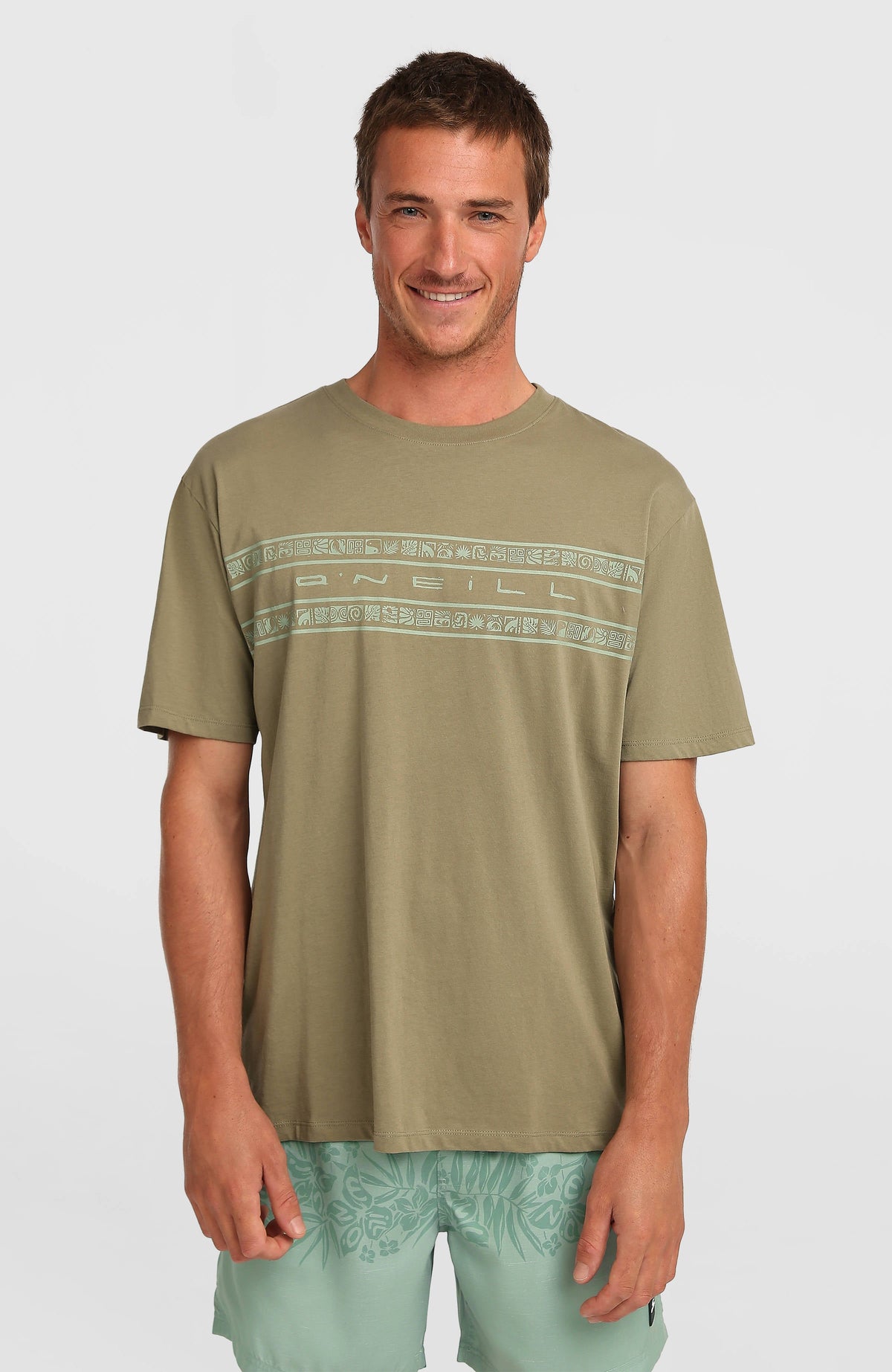 O’Neill Flower Stripe T-Shirt Avery Fern