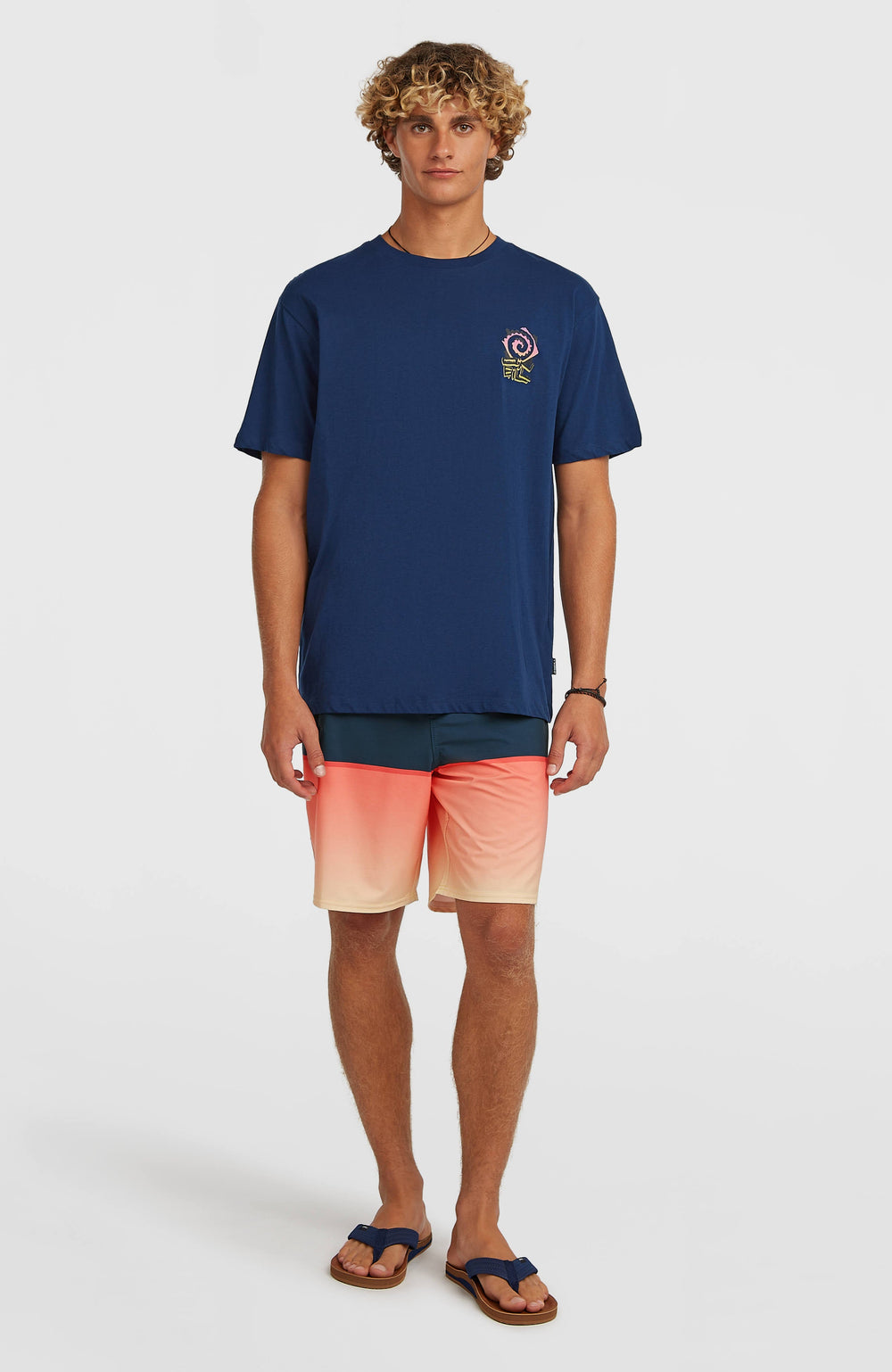 Chest Print T-Shirt English Evening
