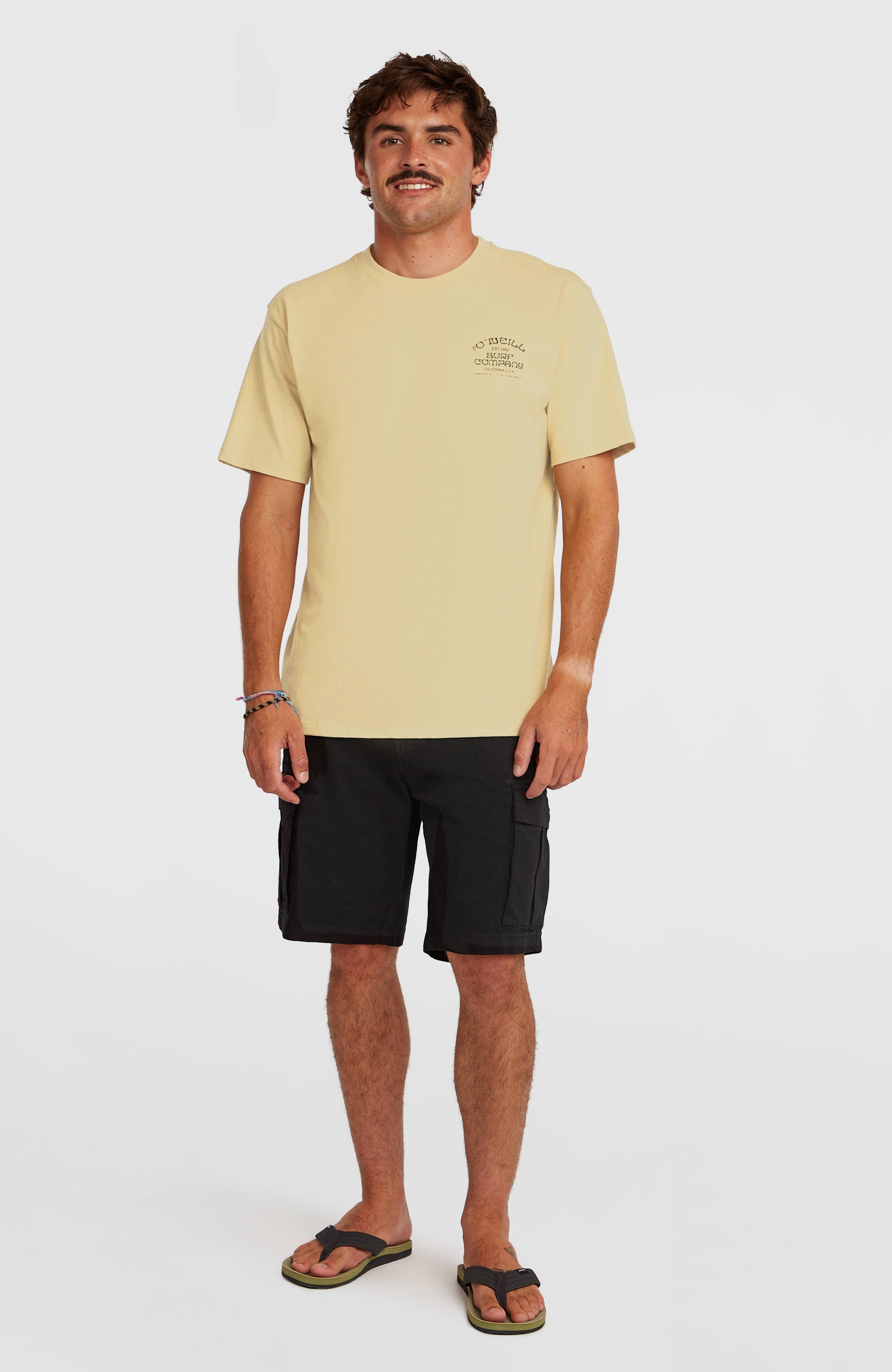 Melange Chest Print T-Shirt Cocoa Sand