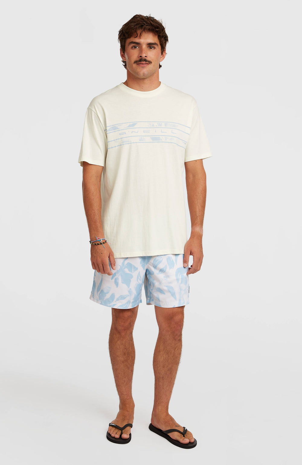 O’Neill Flower Stripe T-Shirt Snow White