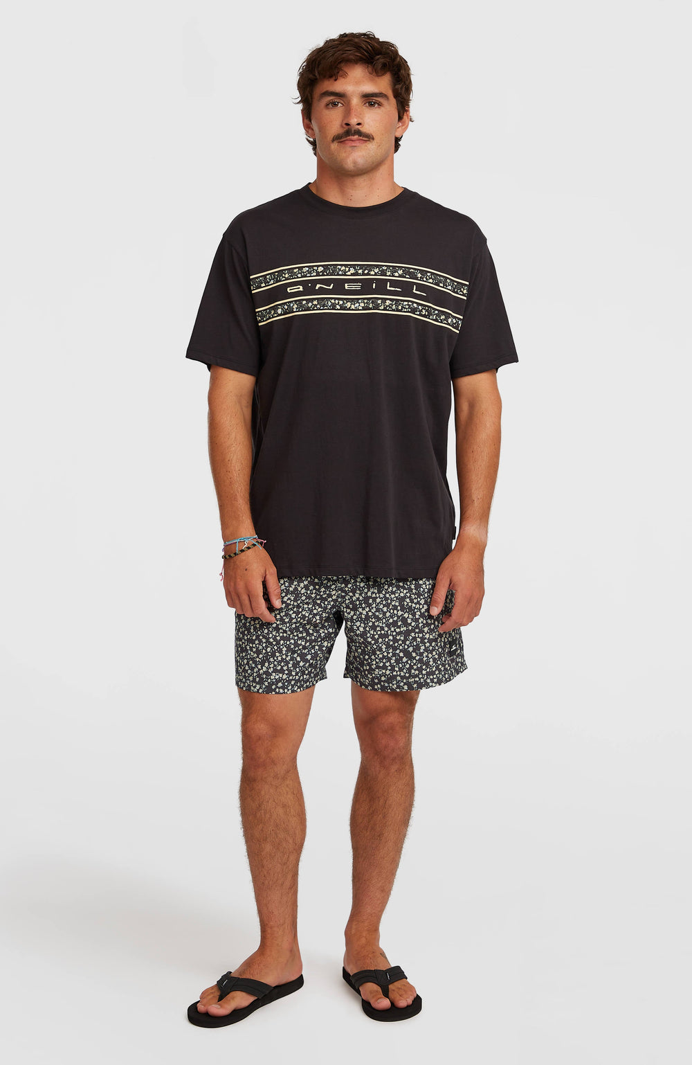 O’Neill Flower Stripe T-Shirt Black Out
