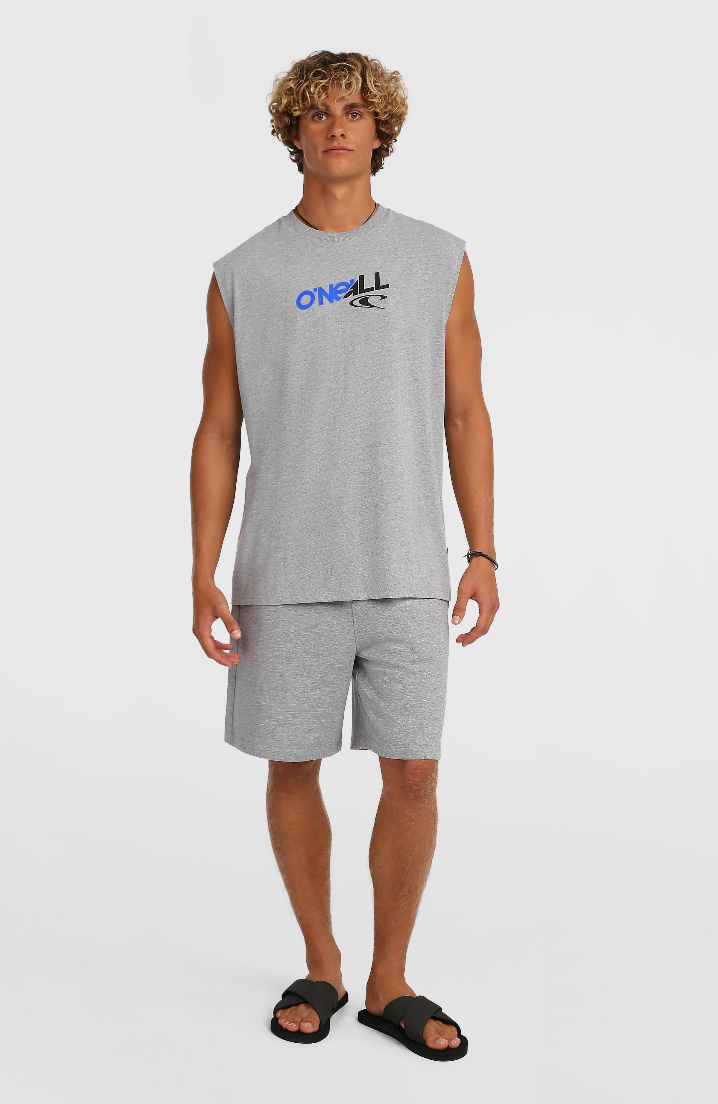 Essentials 90s Graphic Tank Top Silver Melee