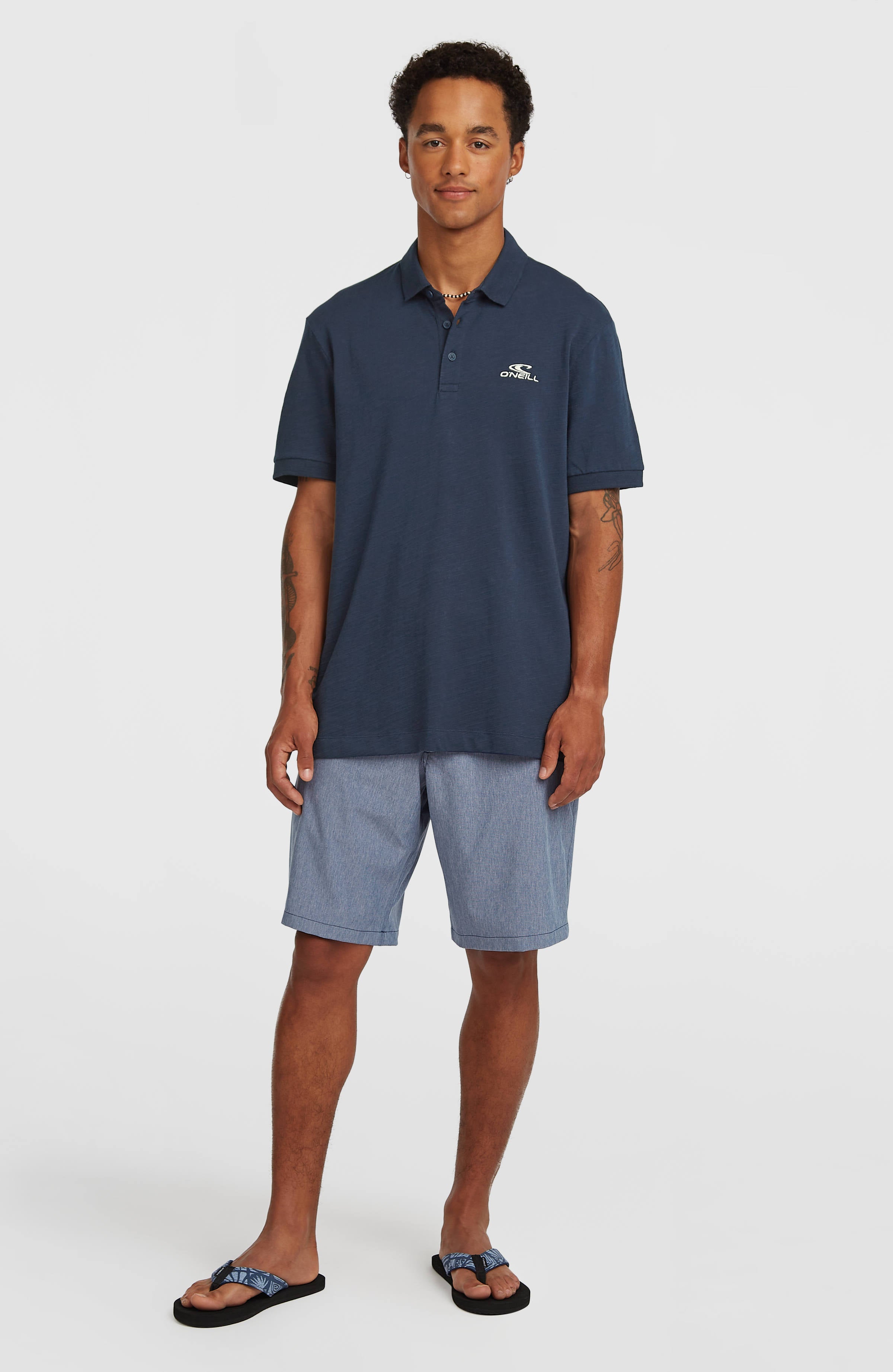 Slub Polo Ink Blue