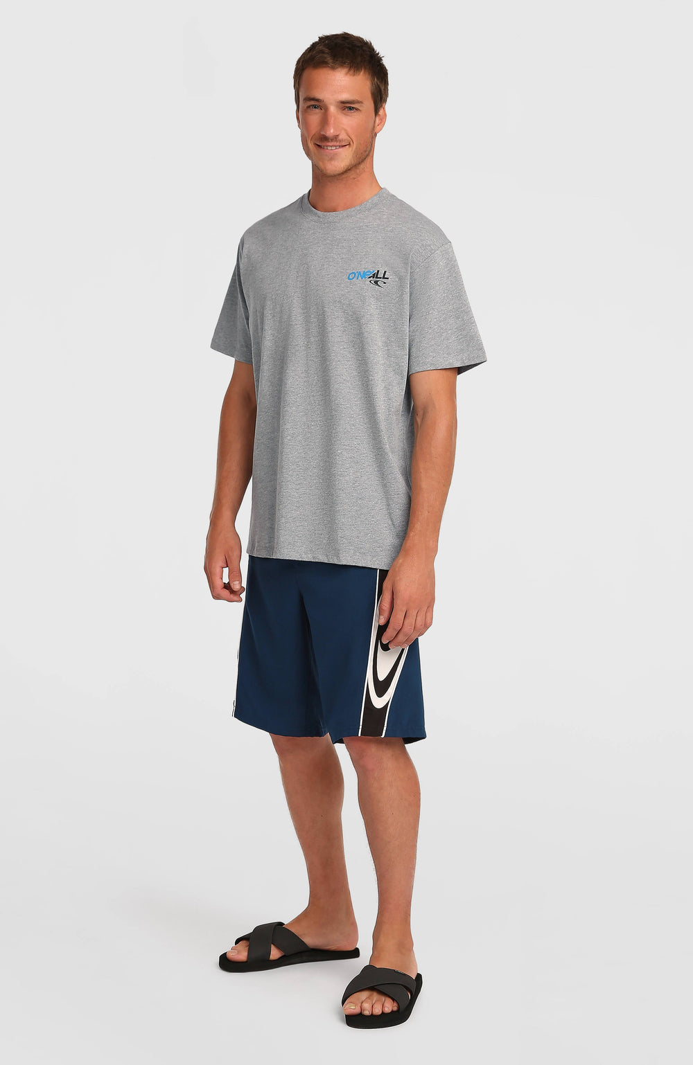 Essentials 90s Graphic T-Shirt Silver Melee