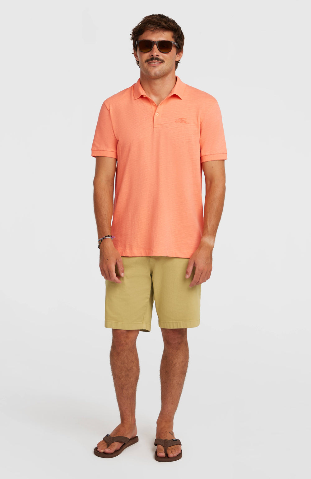 Slub Polo Funky Peach