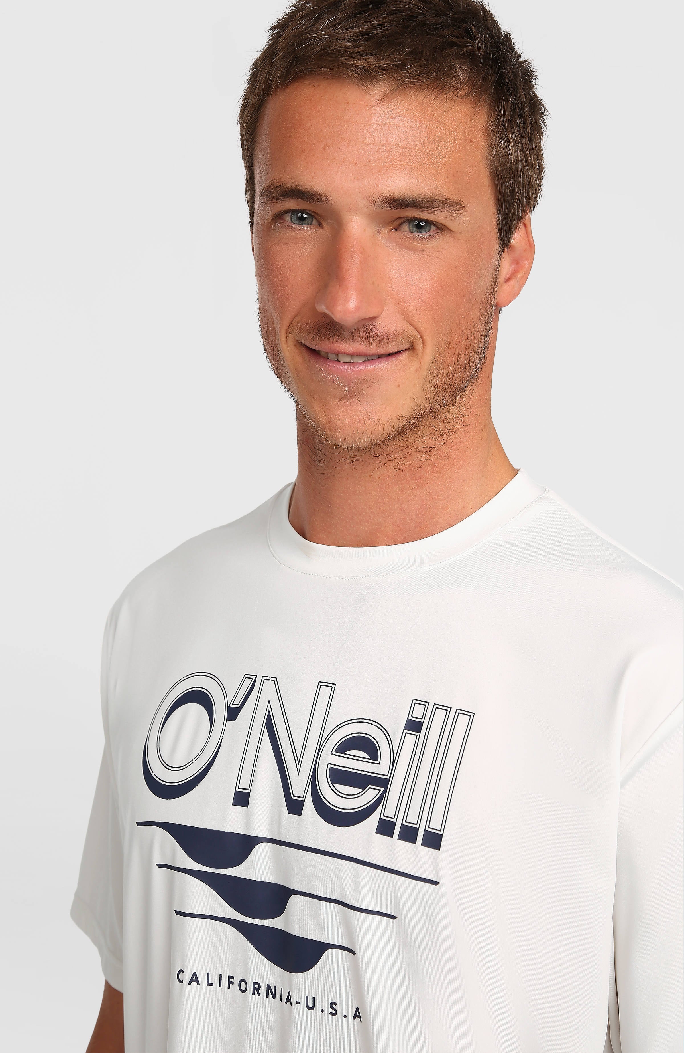 O'Neill Hybrid UPF 50+ Polygiene Graphic T-Shirt Snow White