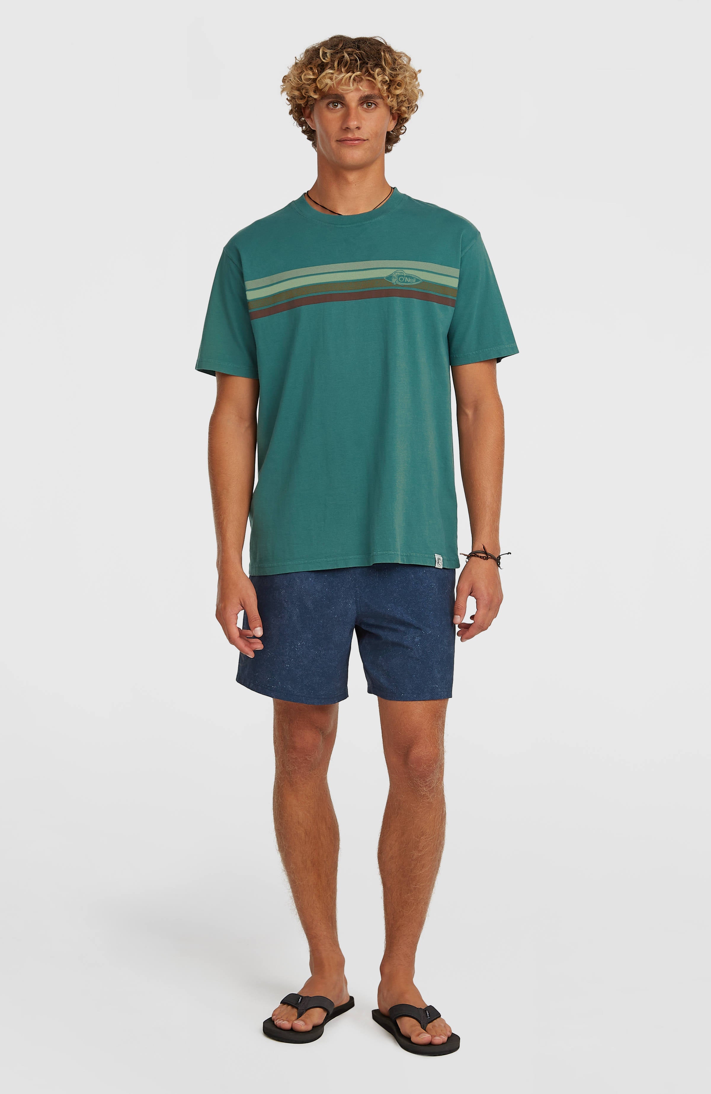 O'Riginals Front-Stripe T-Shirt Botanical Heat