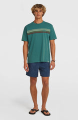 O'Riginals Front-Stripe T-Shirt Botanical Heat