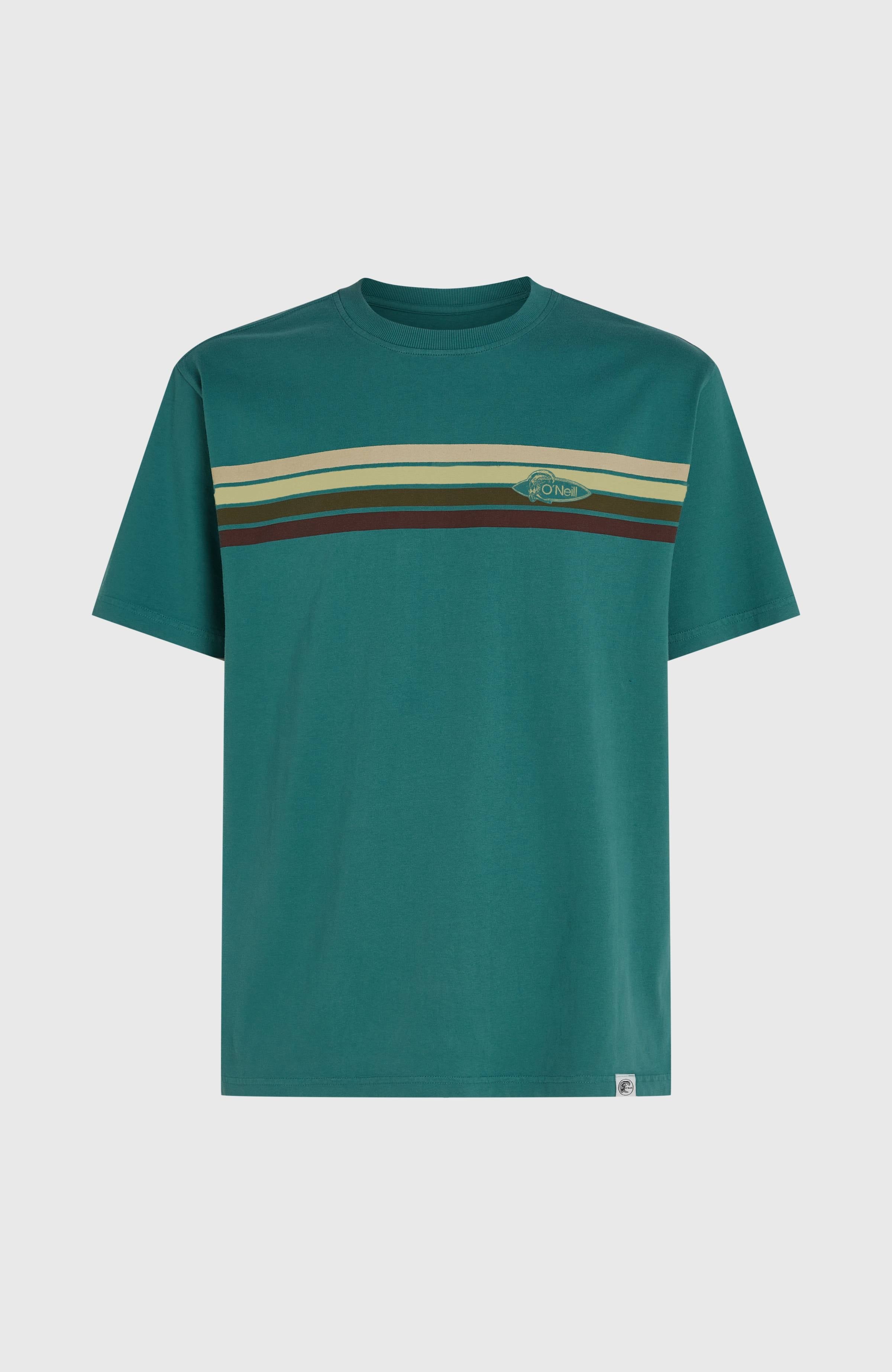O'Riginals Front-Stripe T-Shirt Botanical Heat