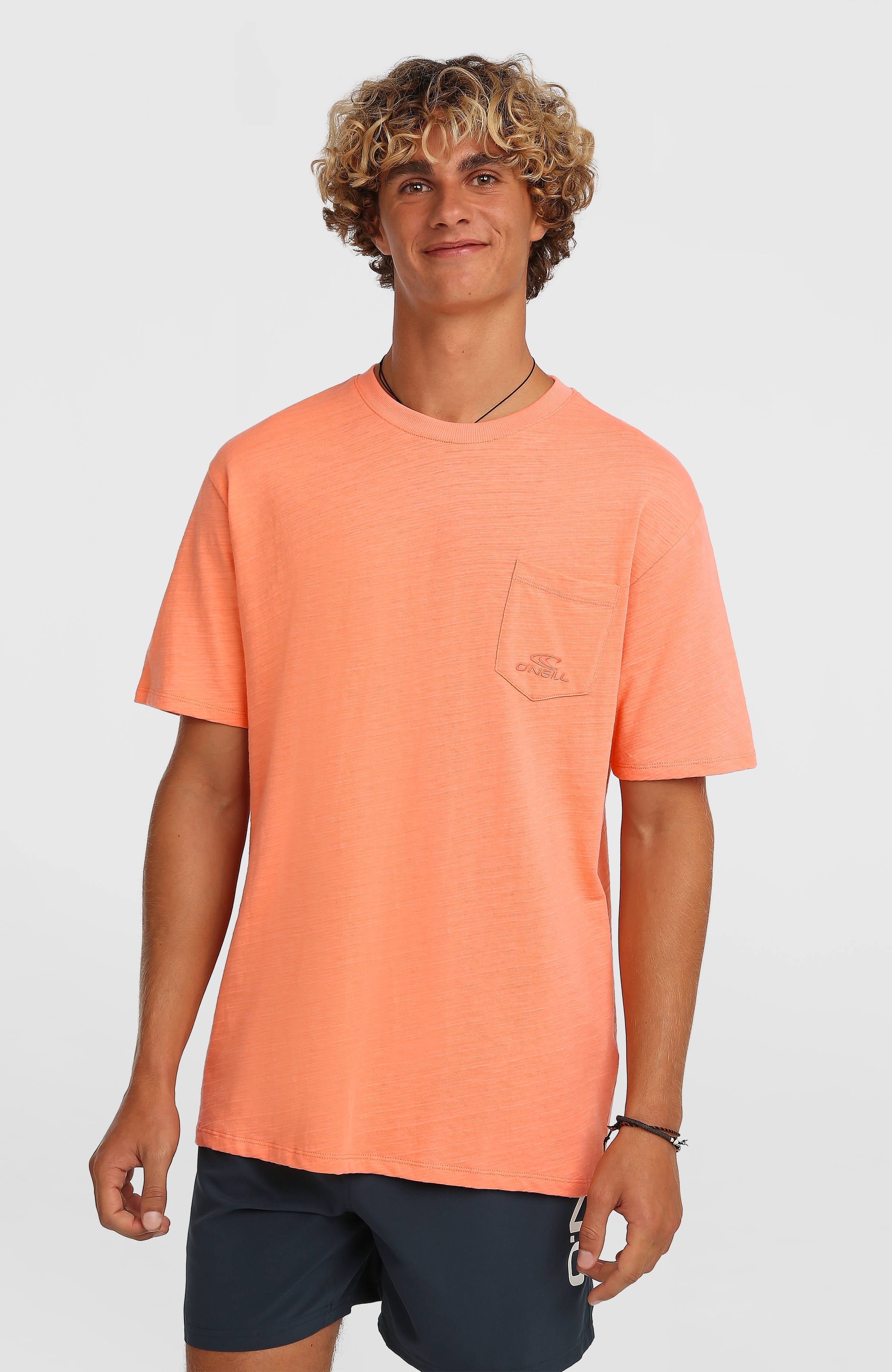 O'Neill Slub Chest Pocket T-Shirt Funky Peach