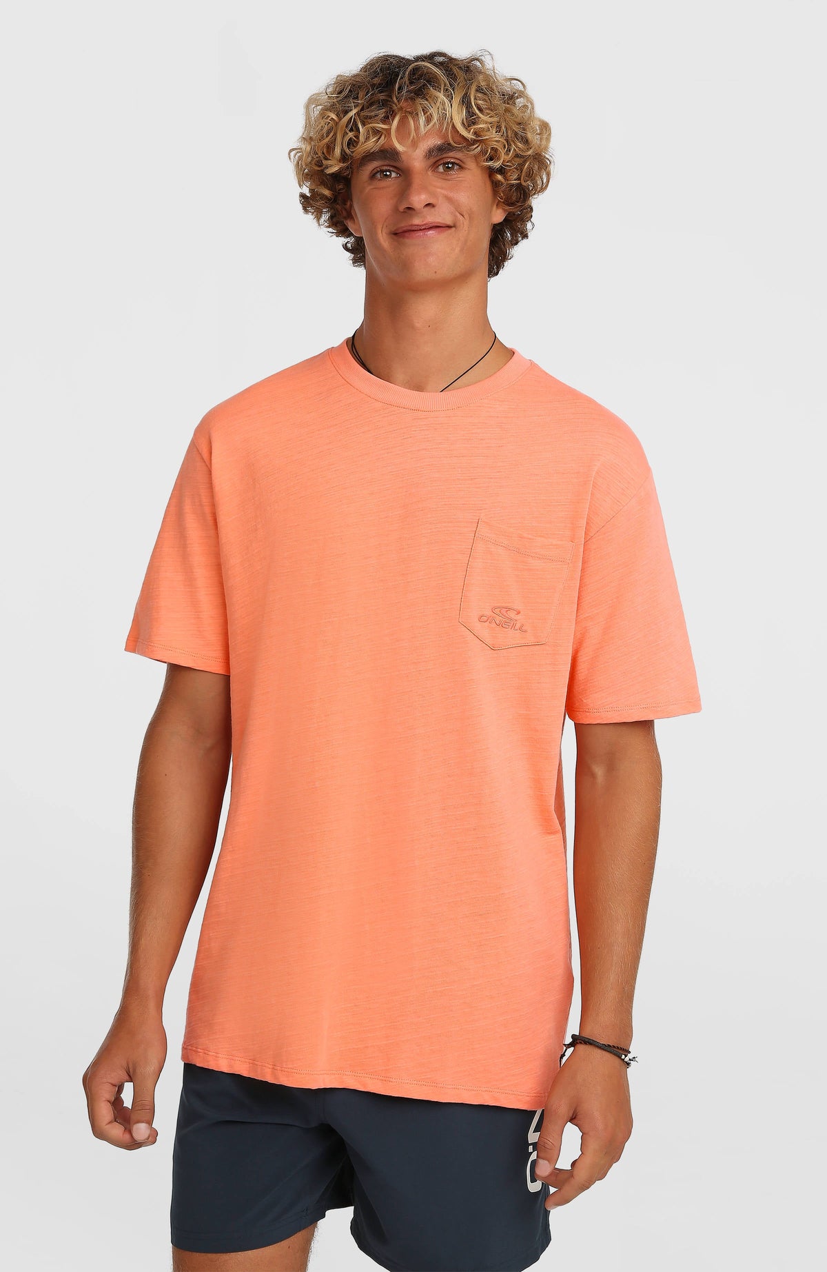 O'Neill Slub Chest Pocket T-Shirt Funky Peach