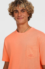 O'Neill Slub Chest Pocket T-Shirt Funky Peach