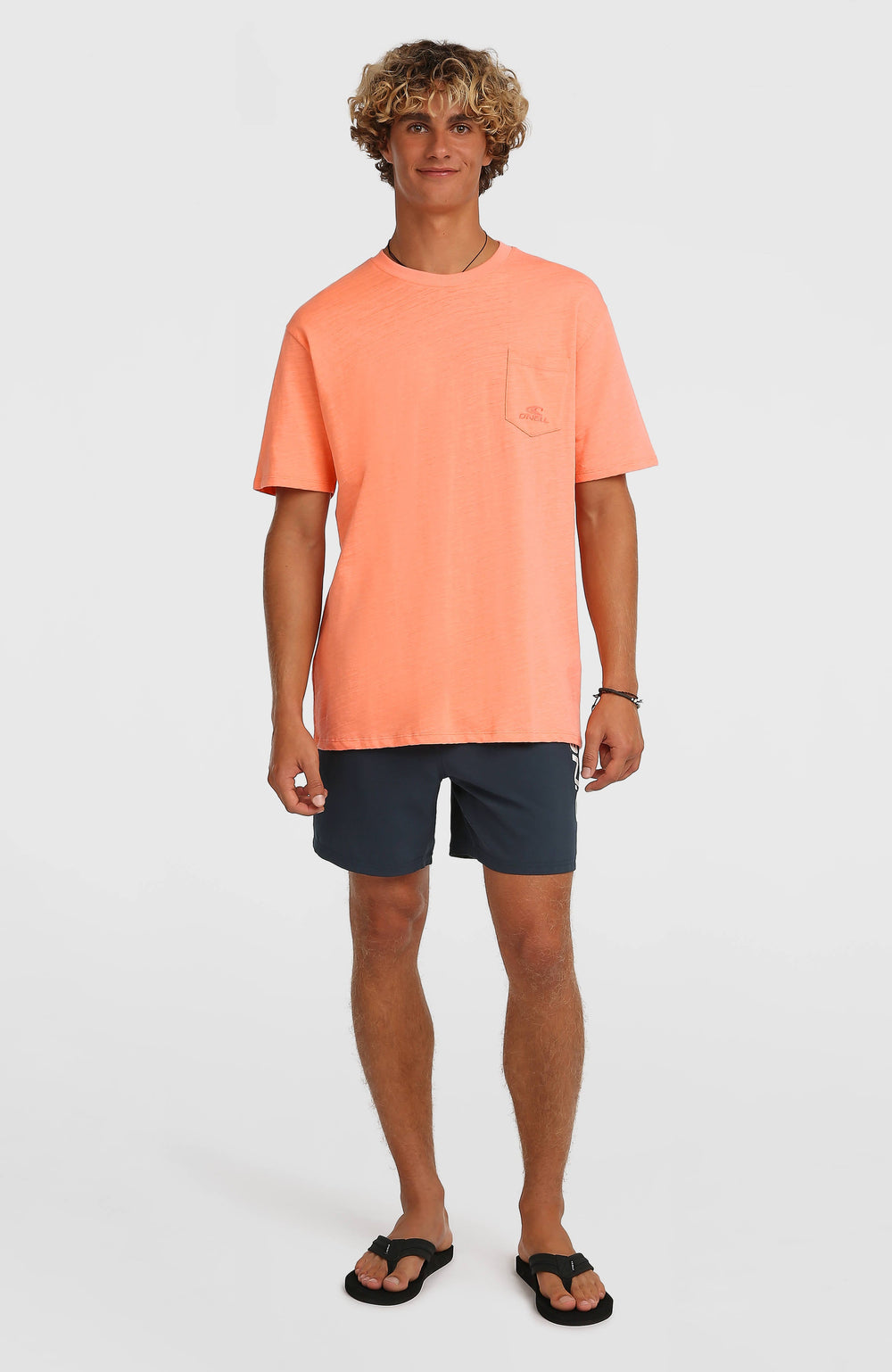 O'Neill Slub Chest Pocket T-Shirt Funky Peach