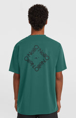 O'Neill Hybrid Polygiene Back-Print T-Shirt Botanical Heat