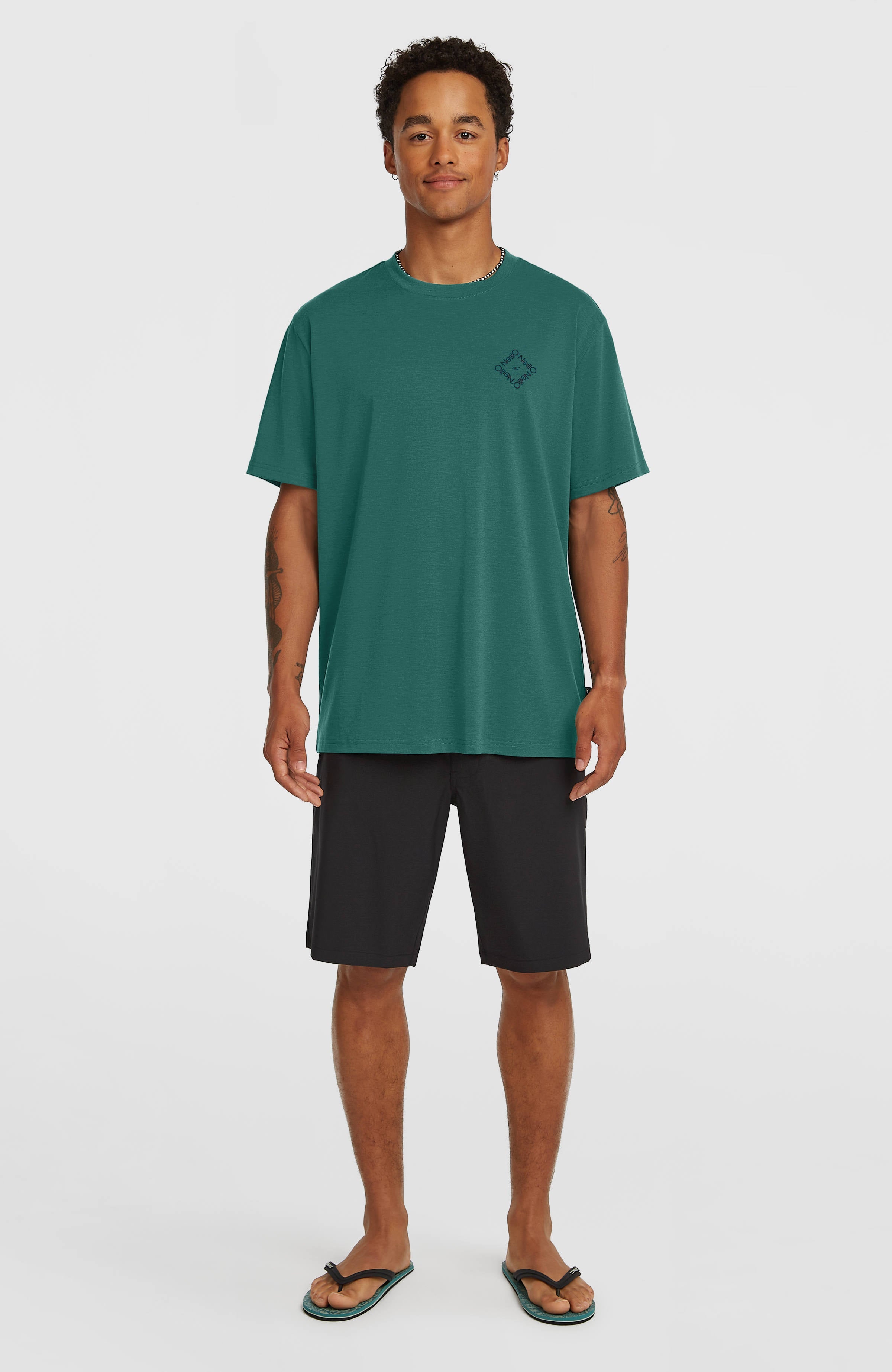 O'Neill Hybrid Polygiene Back-Print T-Shirt Botanical Heat