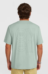 O'Neill Hybrid UPF 50+ Polygiene Back-Print T-Shirt Marble Arch