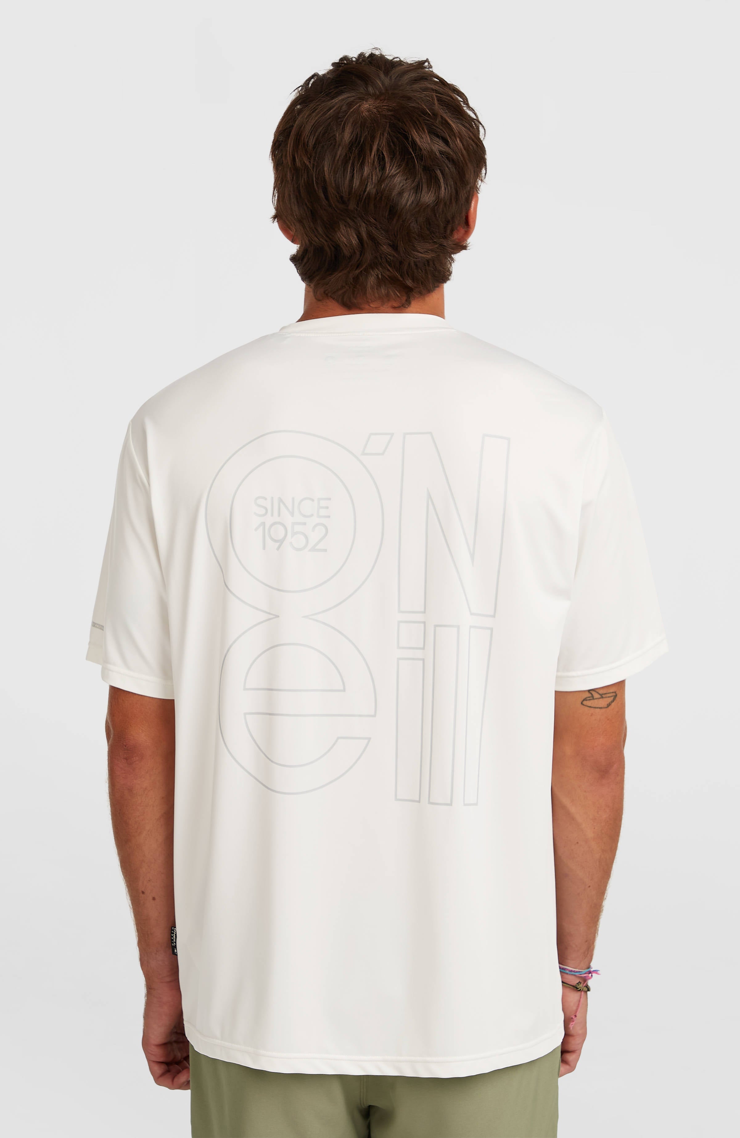 O'Neill Hybrid UPF 50+ Polygiene Back-Print T-Shirt Snow White