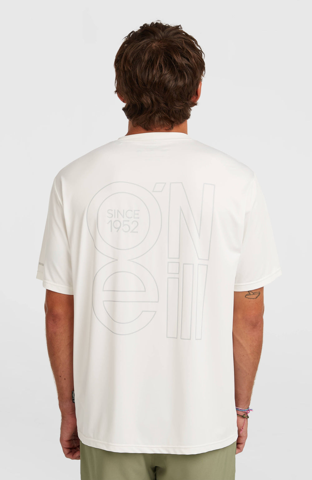 O'Neill Hybrid UPF 50+ Polygiene Back-Print T-Shirt Snow White