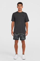 Back Print T-Shirt Black Out Melange